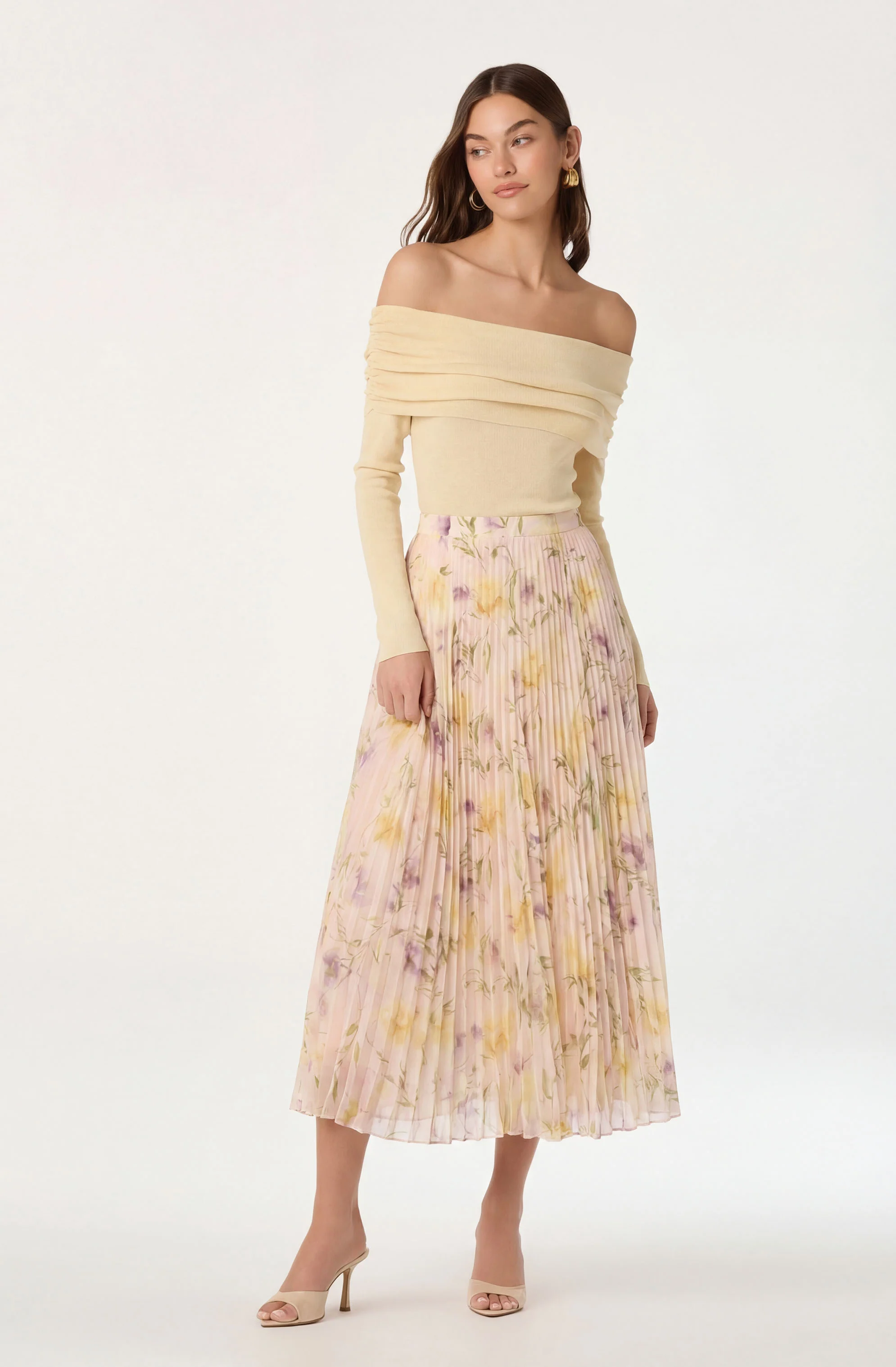 Fiori Pleated Maxi Skirt - Image 11