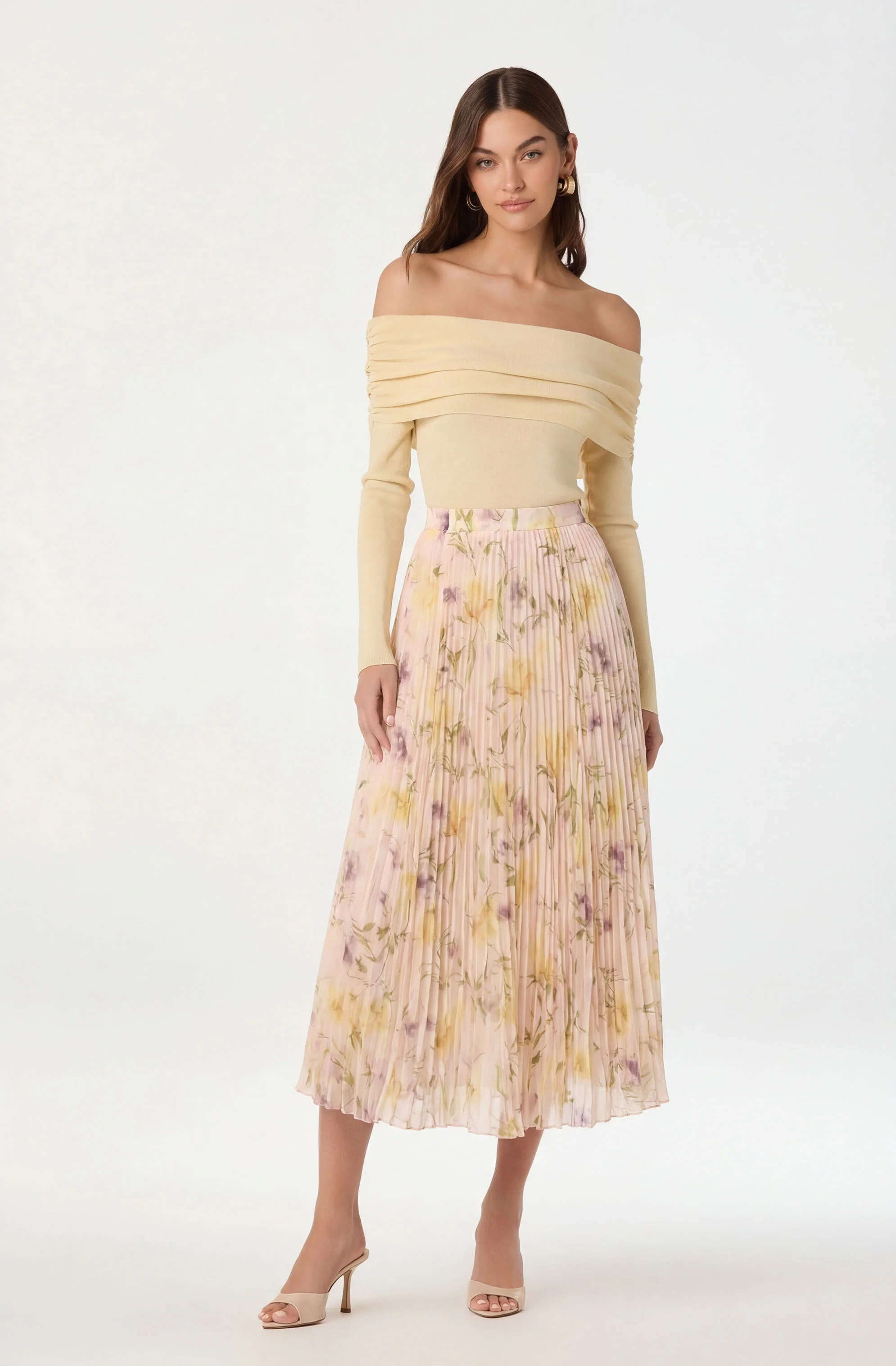 Fiori Pleated Maxi Skirt - Image 8