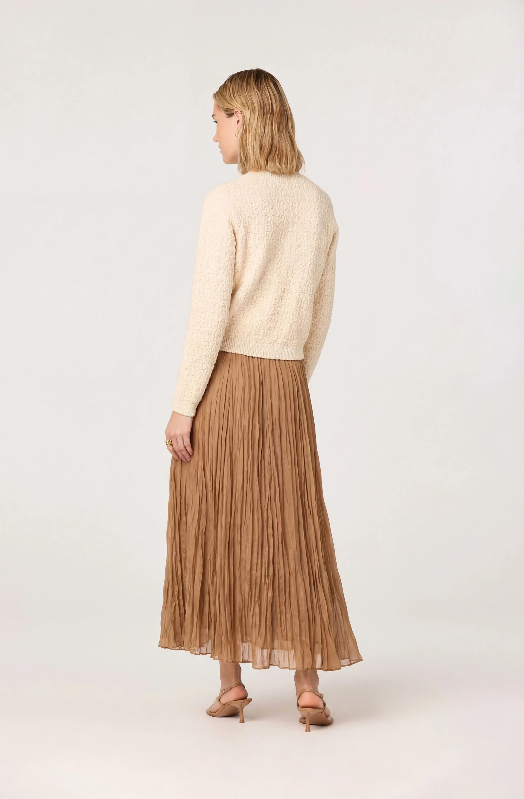 Fiori Flared Pleated Maxi Skirt - Image 5
