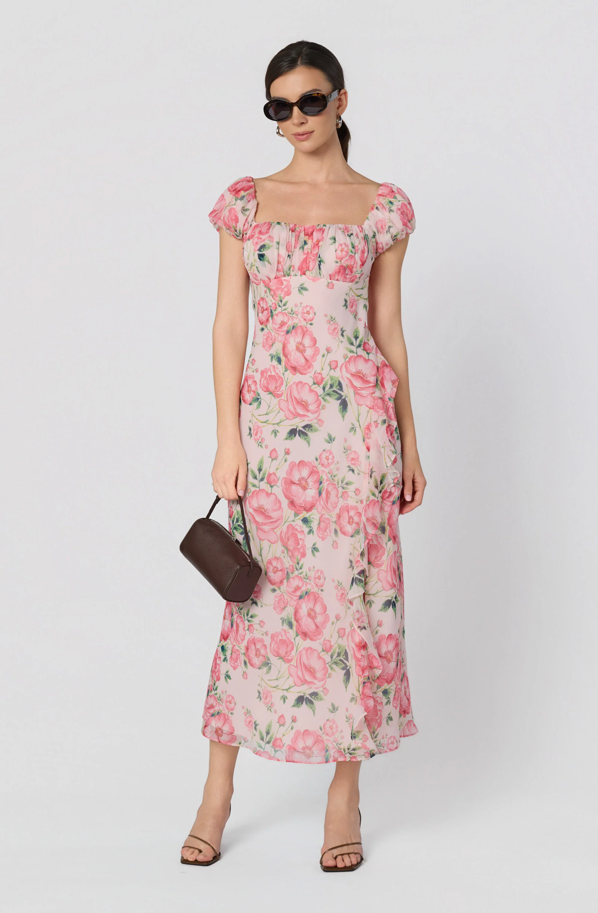 Florence Floral Puff Sleeve Maxi Dress - Image 10