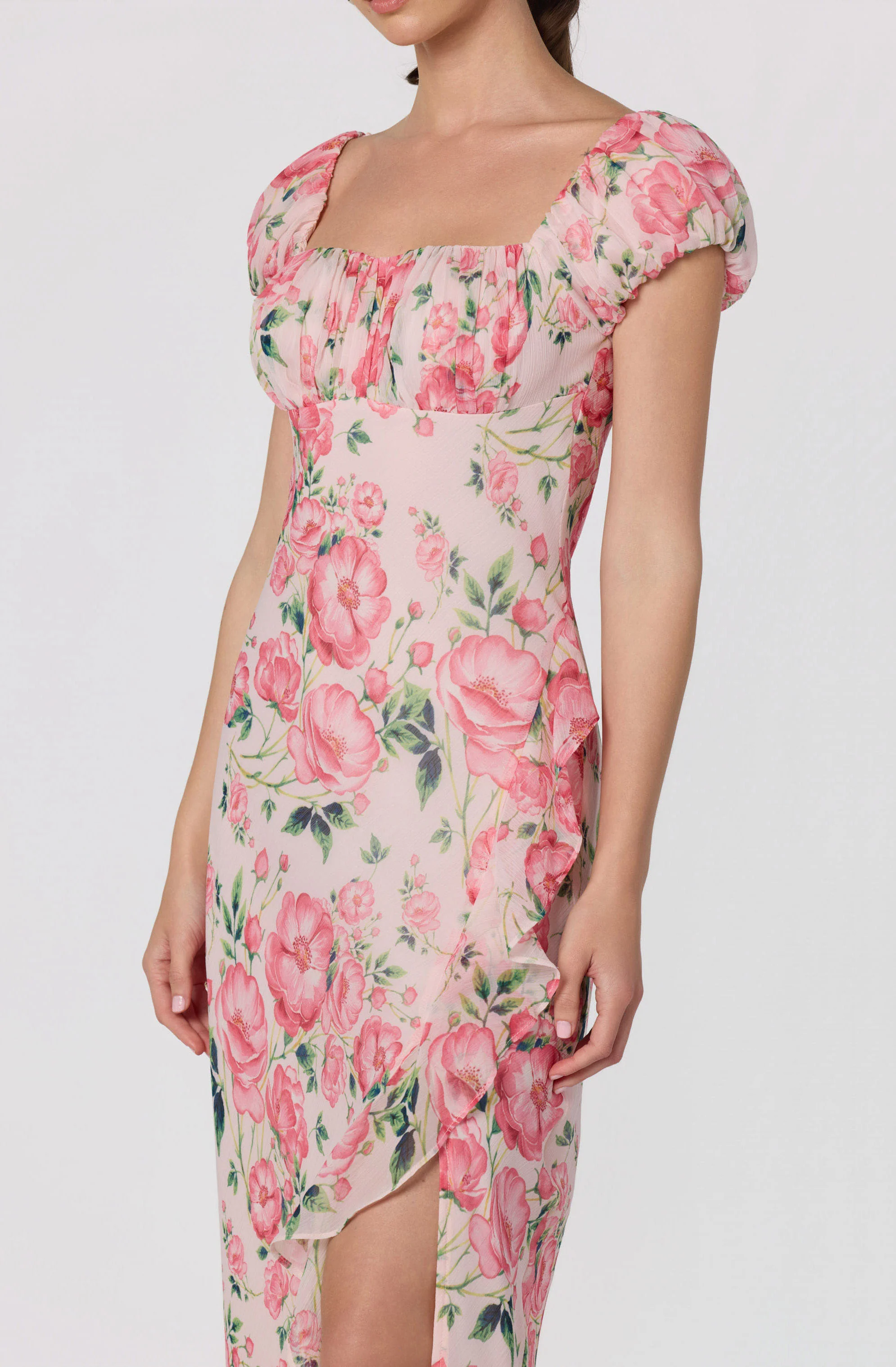 Florence Floral Puff Sleeve Maxi Dress - Image 11