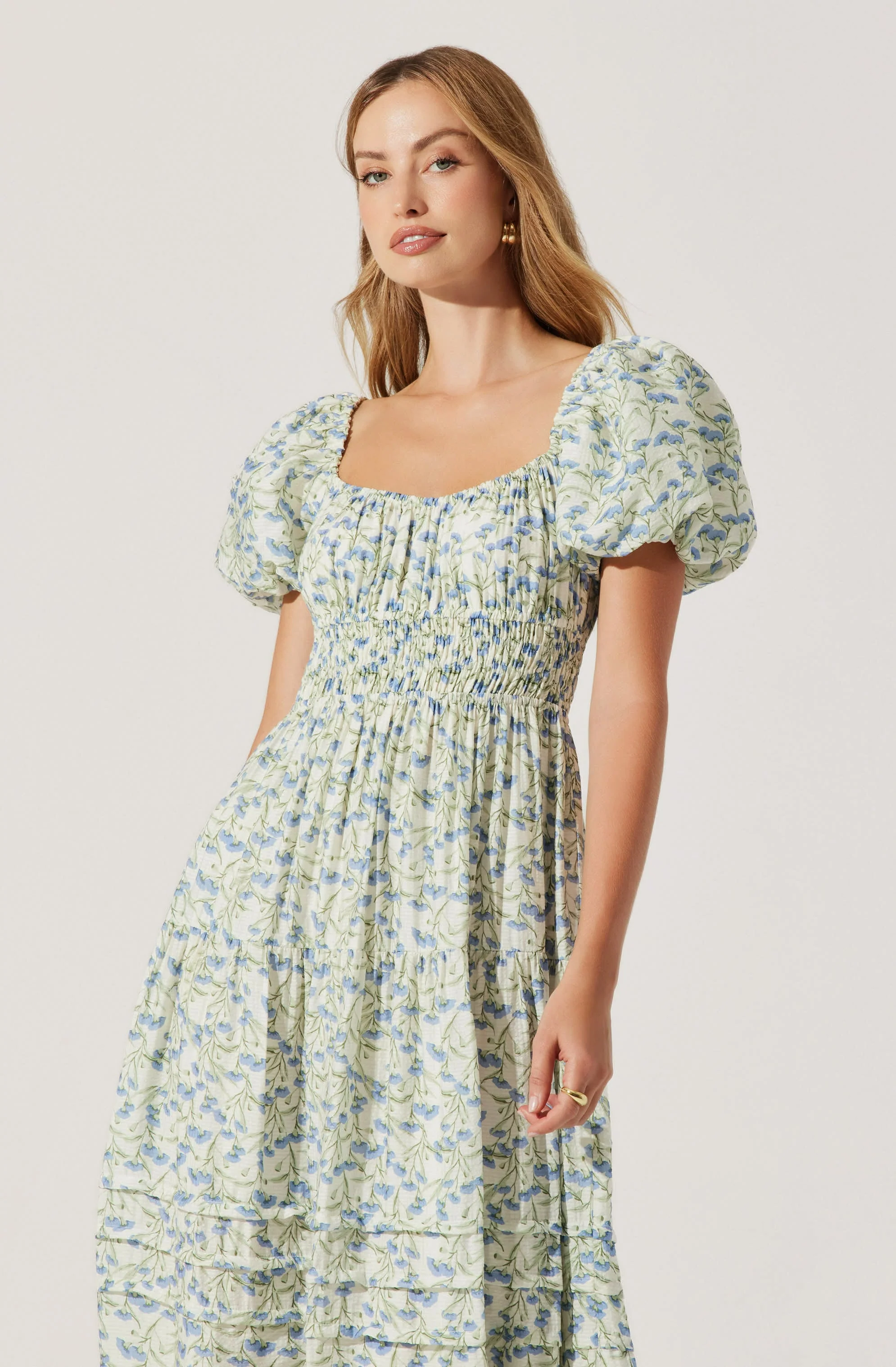 Florentina Floral Tiered Maxi Dress - Image 4