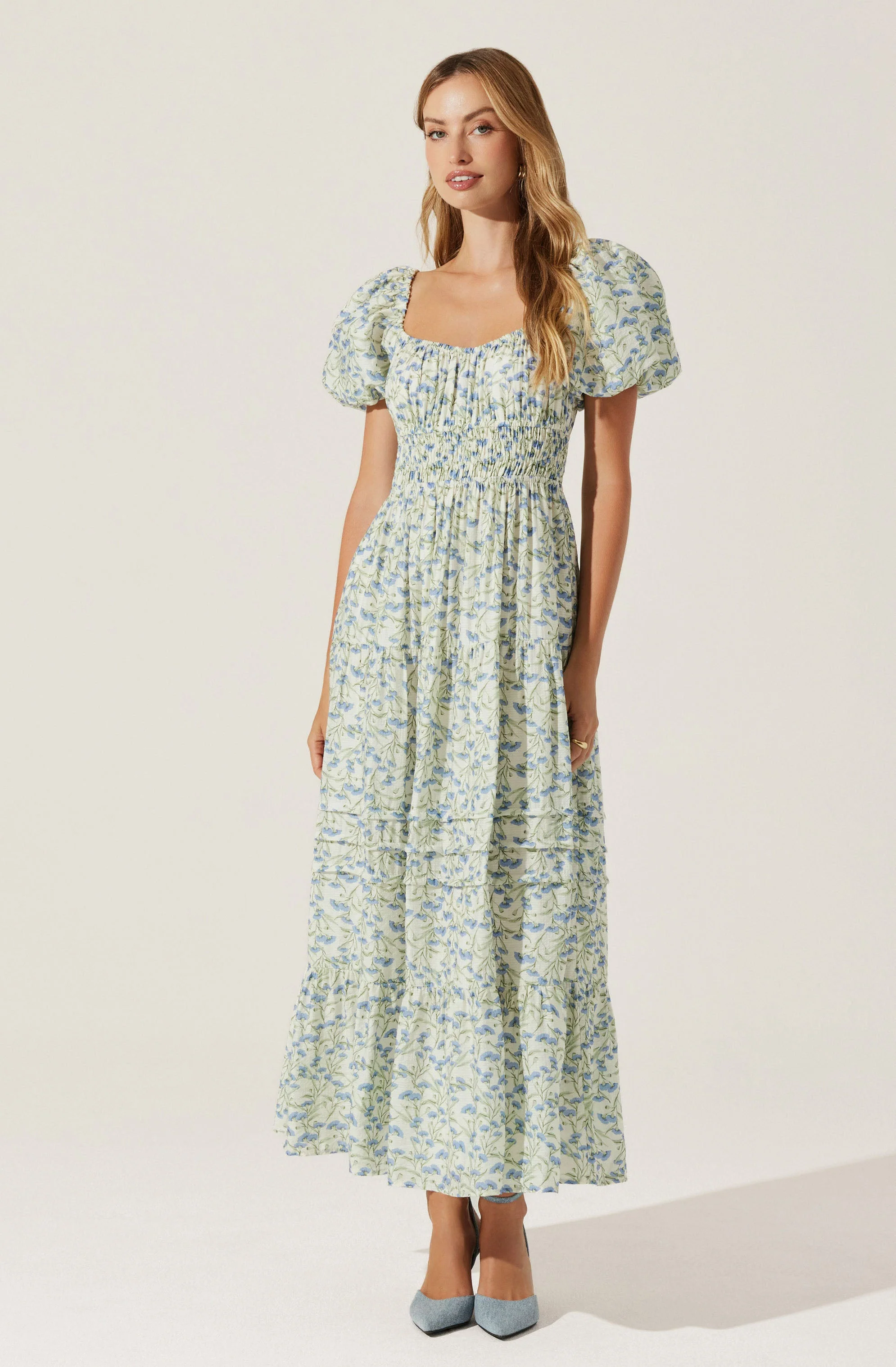 Florentina Floral Tiered Maxi Dress - Image 5