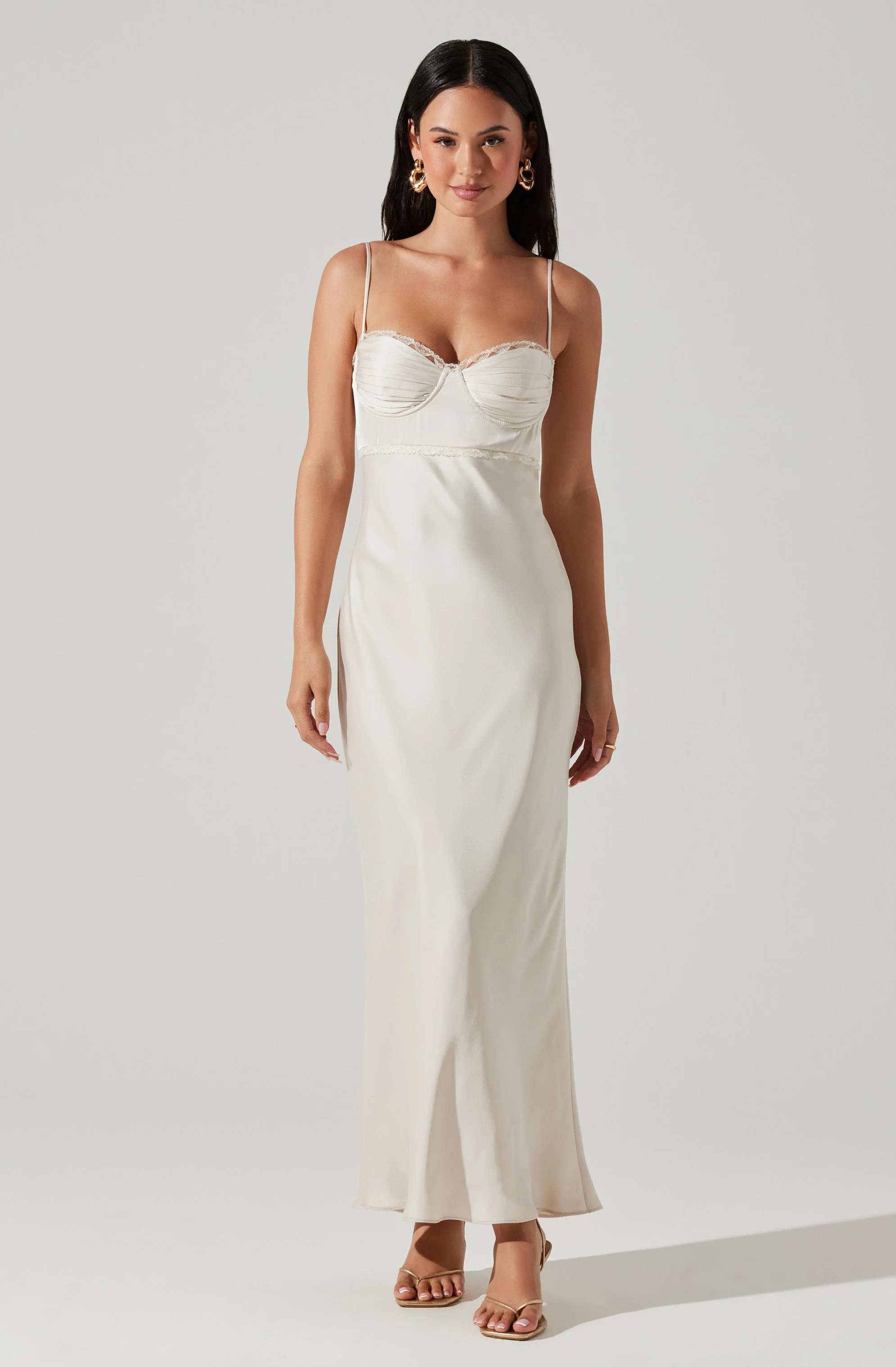 Florianne Satin Maxi Dress - Image 15
