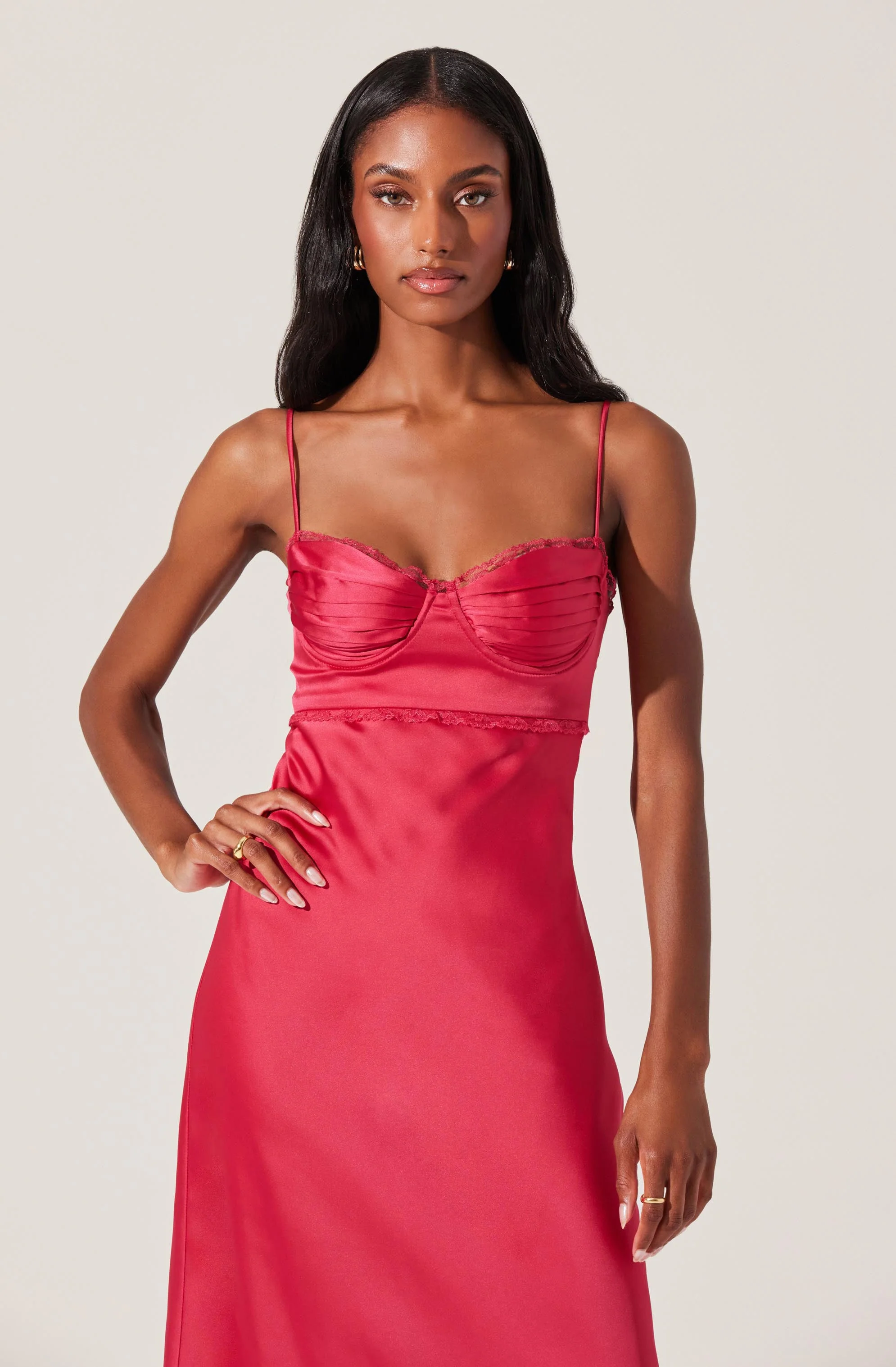Florianne Satin Maxi Dress - Image 21