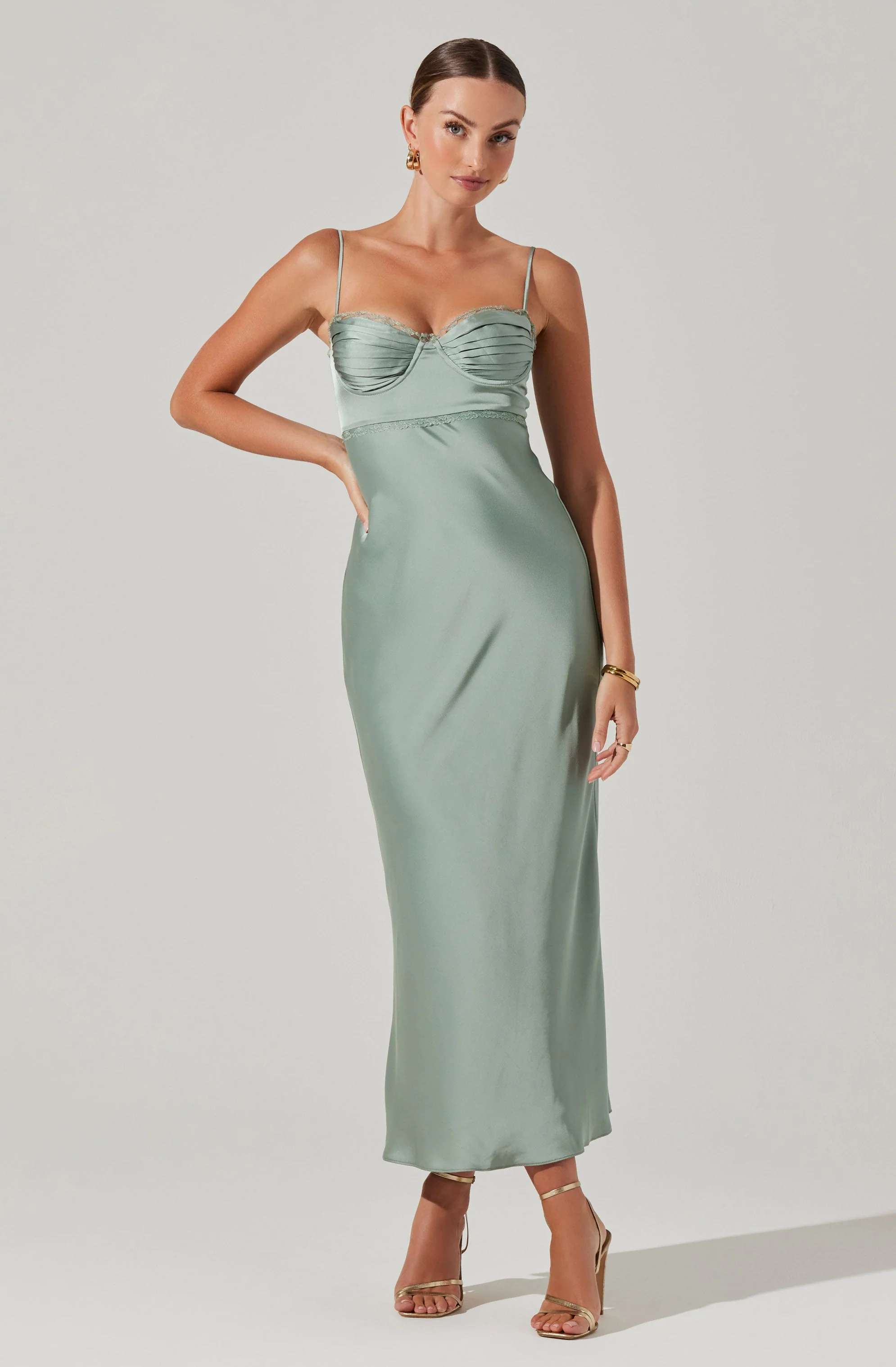 Florianne Satin Maxi Dress - Image 3