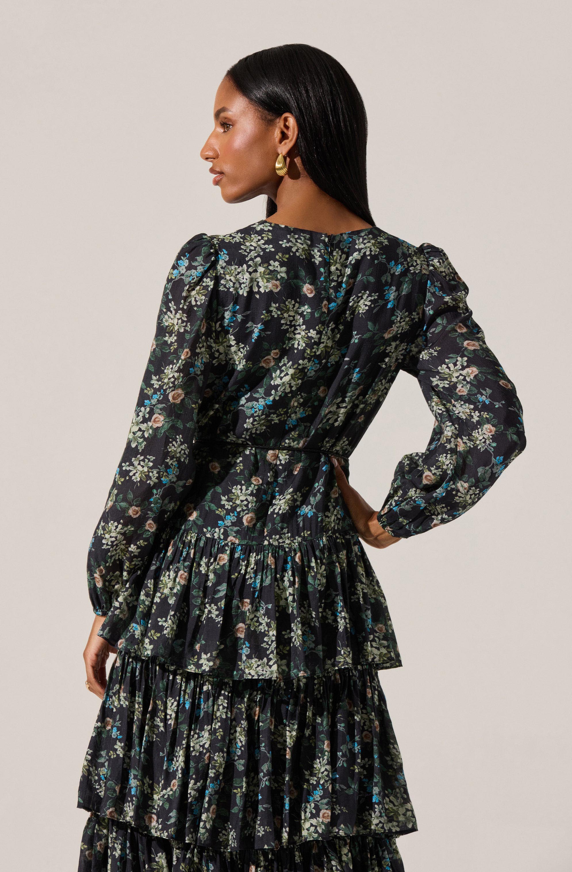 Franchesca Tiered Ruffle Floral Maxi Dress - Image 11