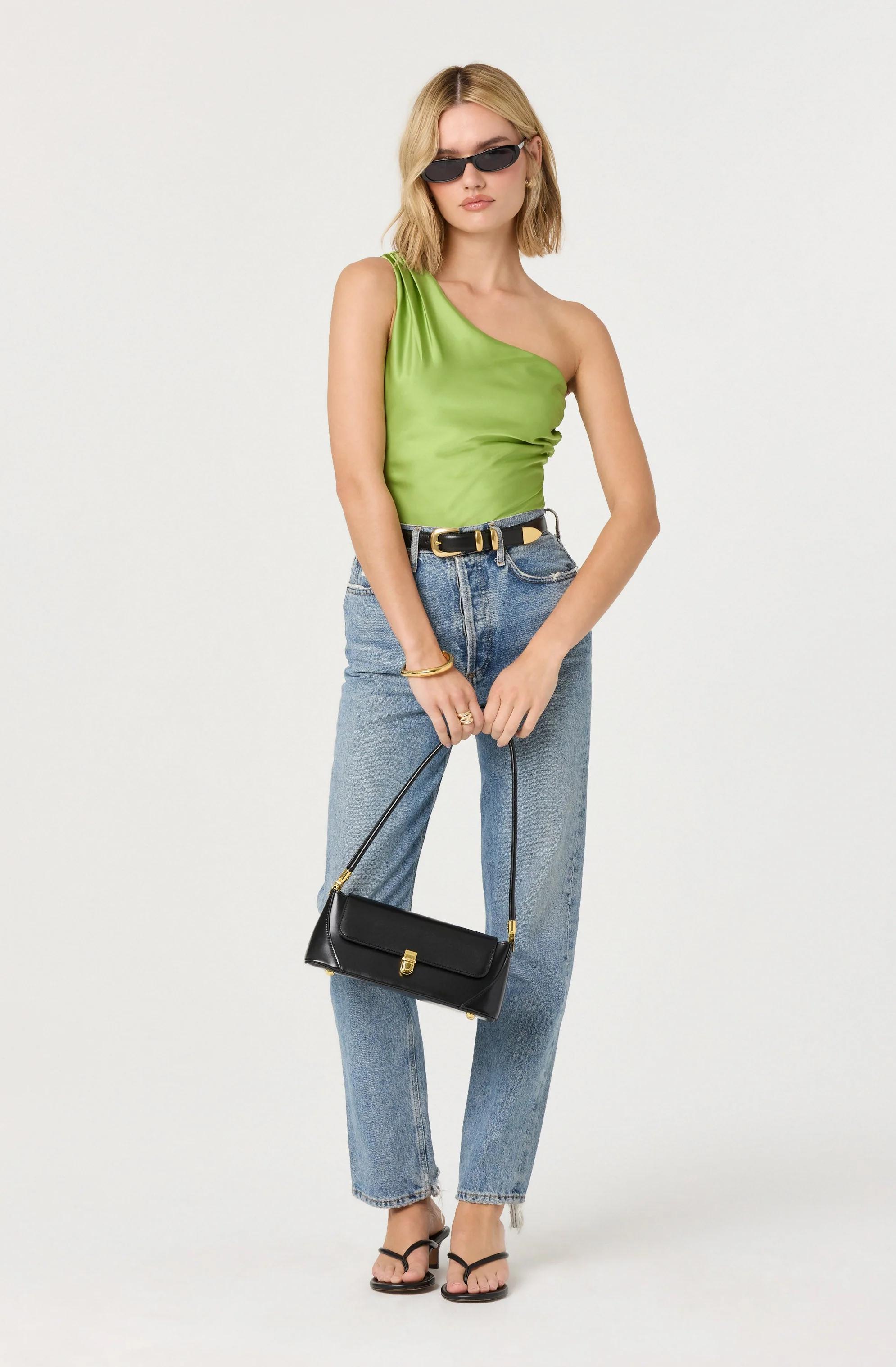 Francis Satin One Shoulder Top - Image 12