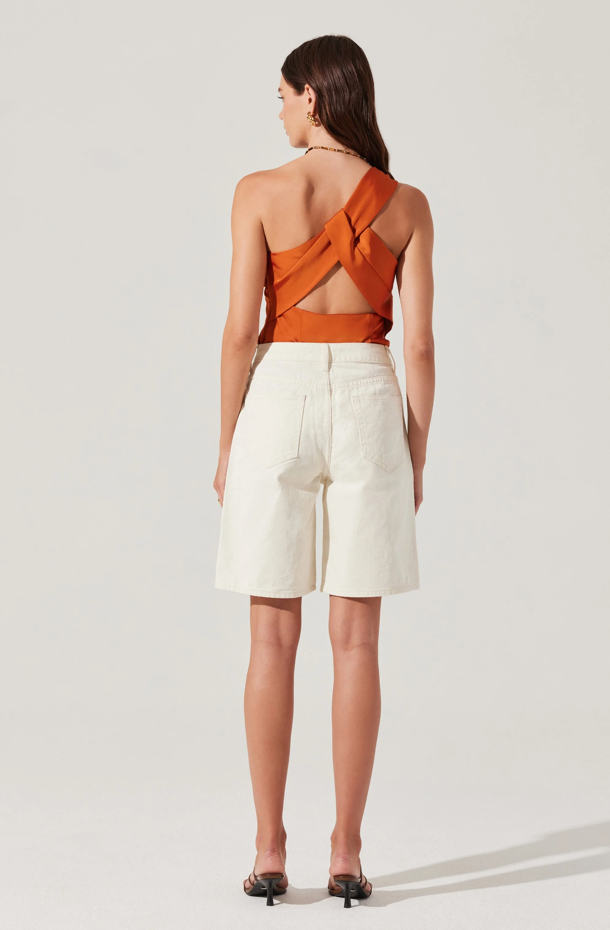 Francis Satin One Shoulder Top - Image 6