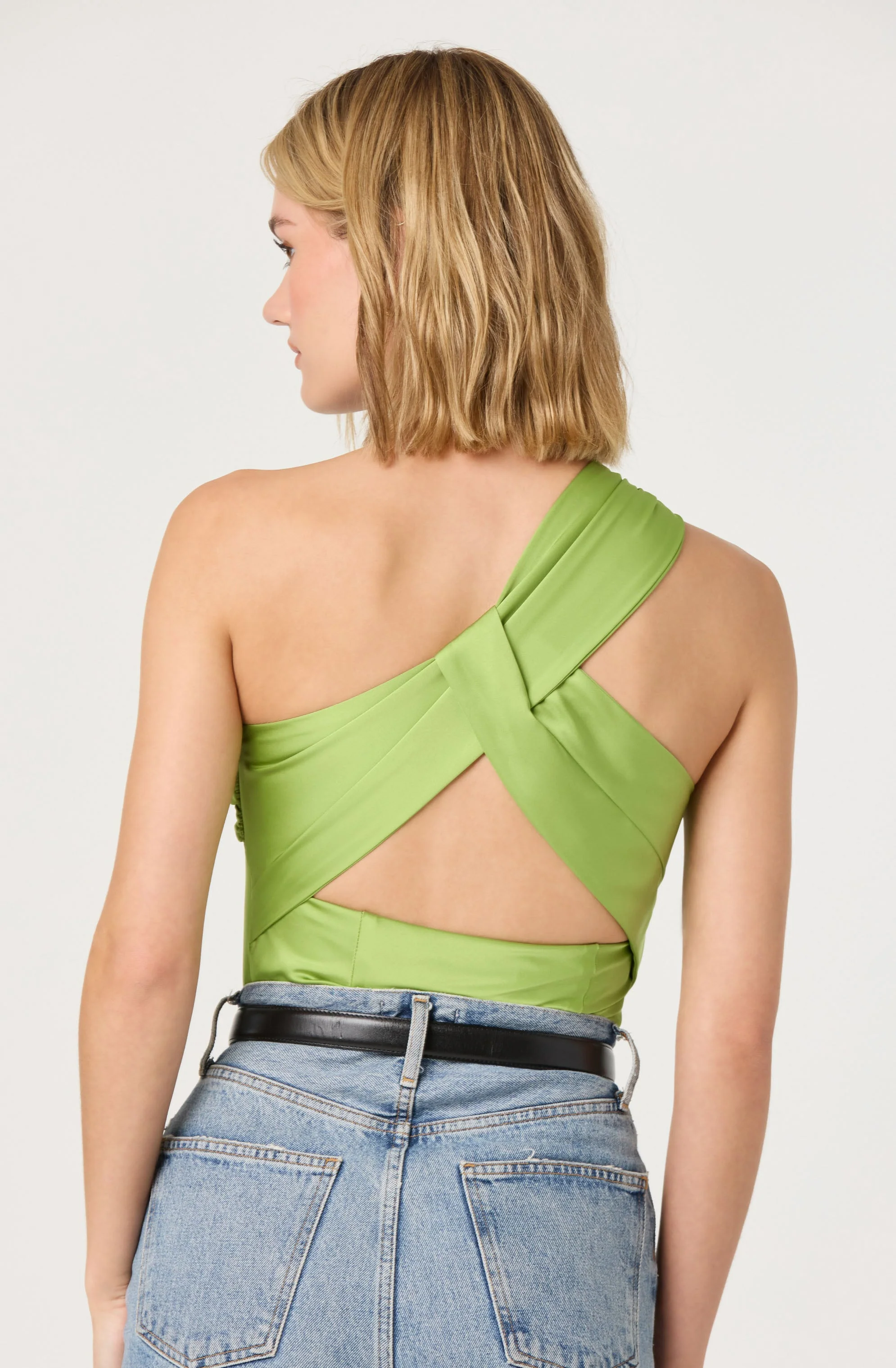 Francis Satin One Shoulder Top - Image 9