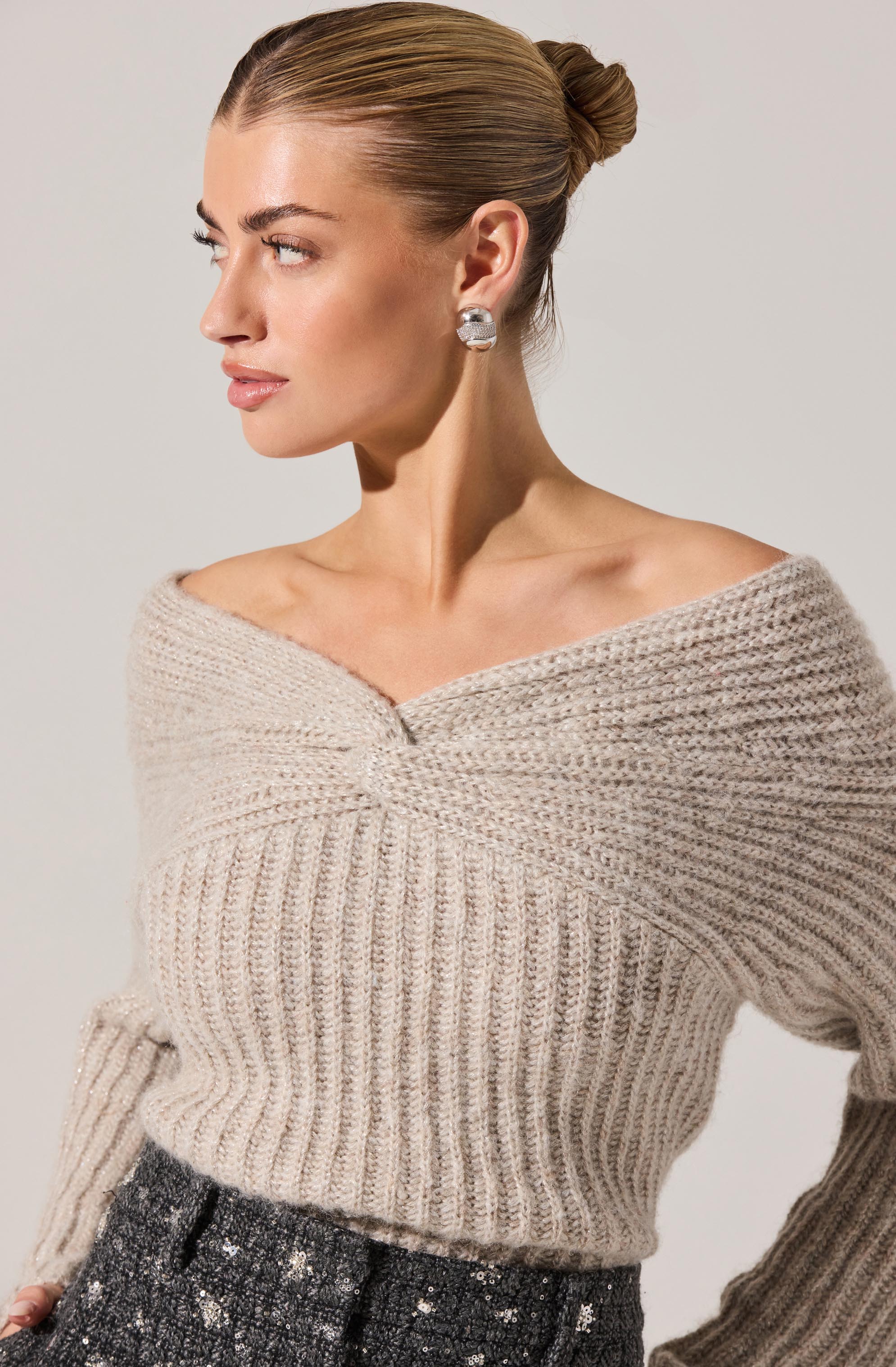 Franisbel Off Shoulder Sweater - Image 6