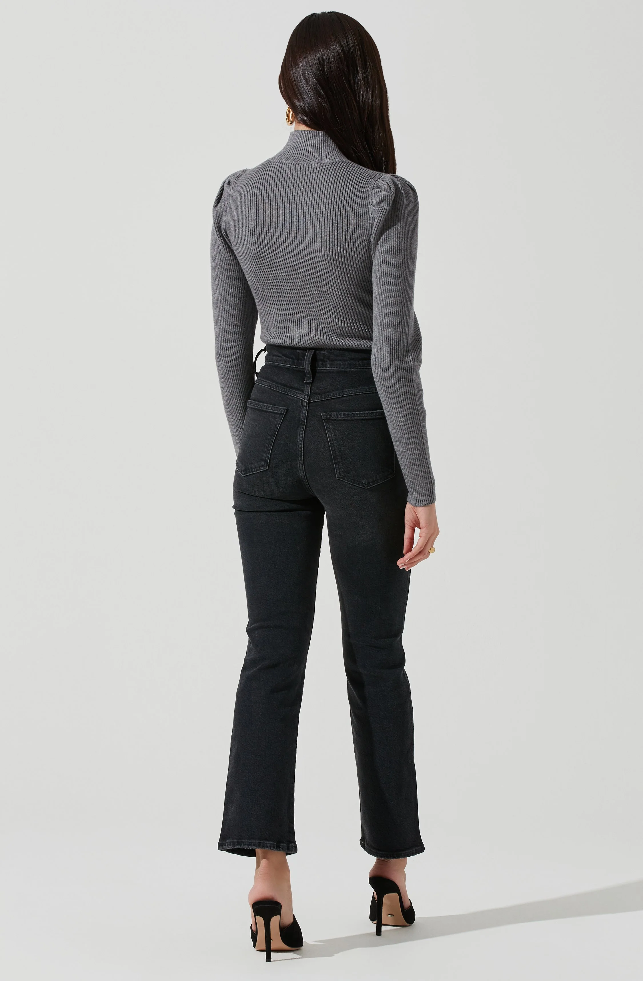 Front Cutout Long Sleeve Sweater Bodysuit - Image 18