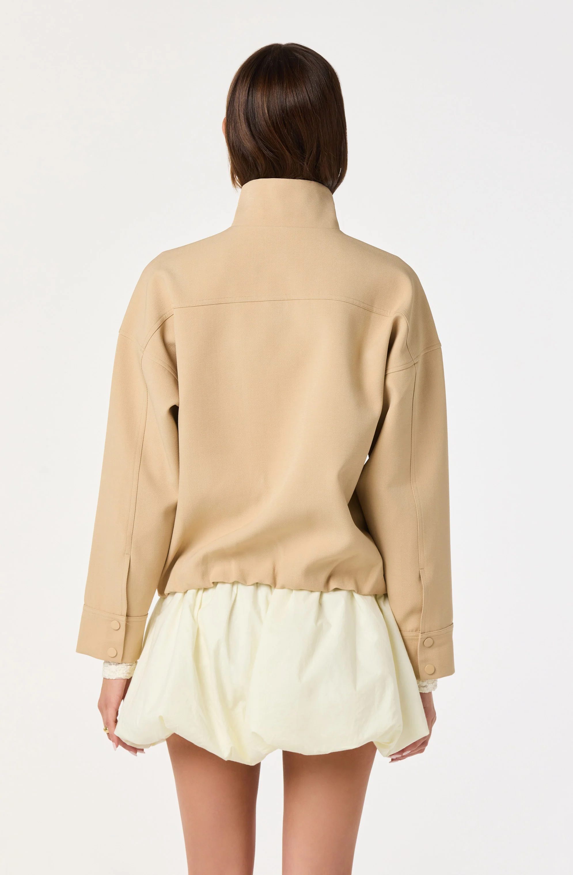 Funnel Neck Bomber Jacket - Image 4