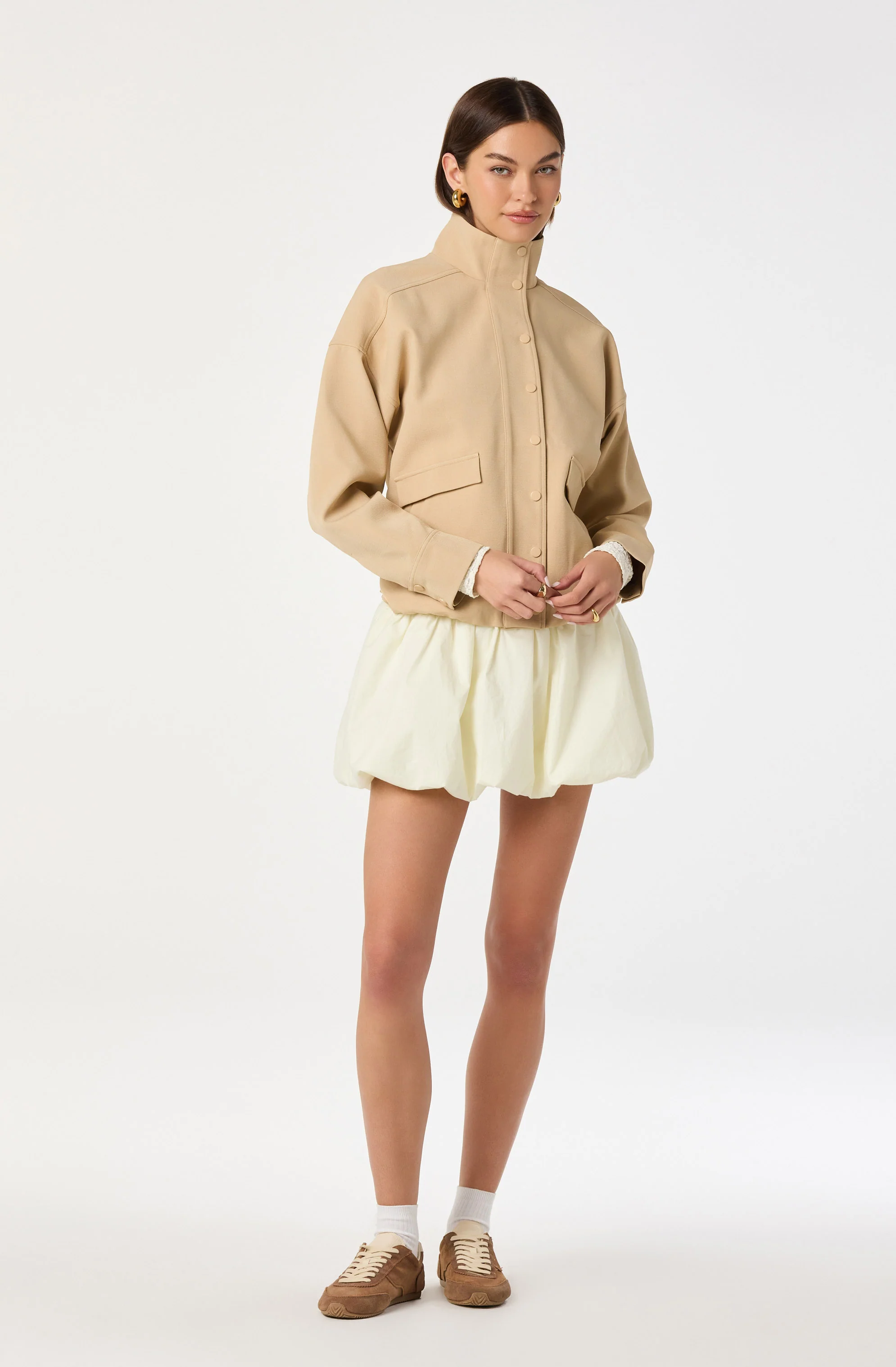Funnel Neck Bomber Jacket - Image 6