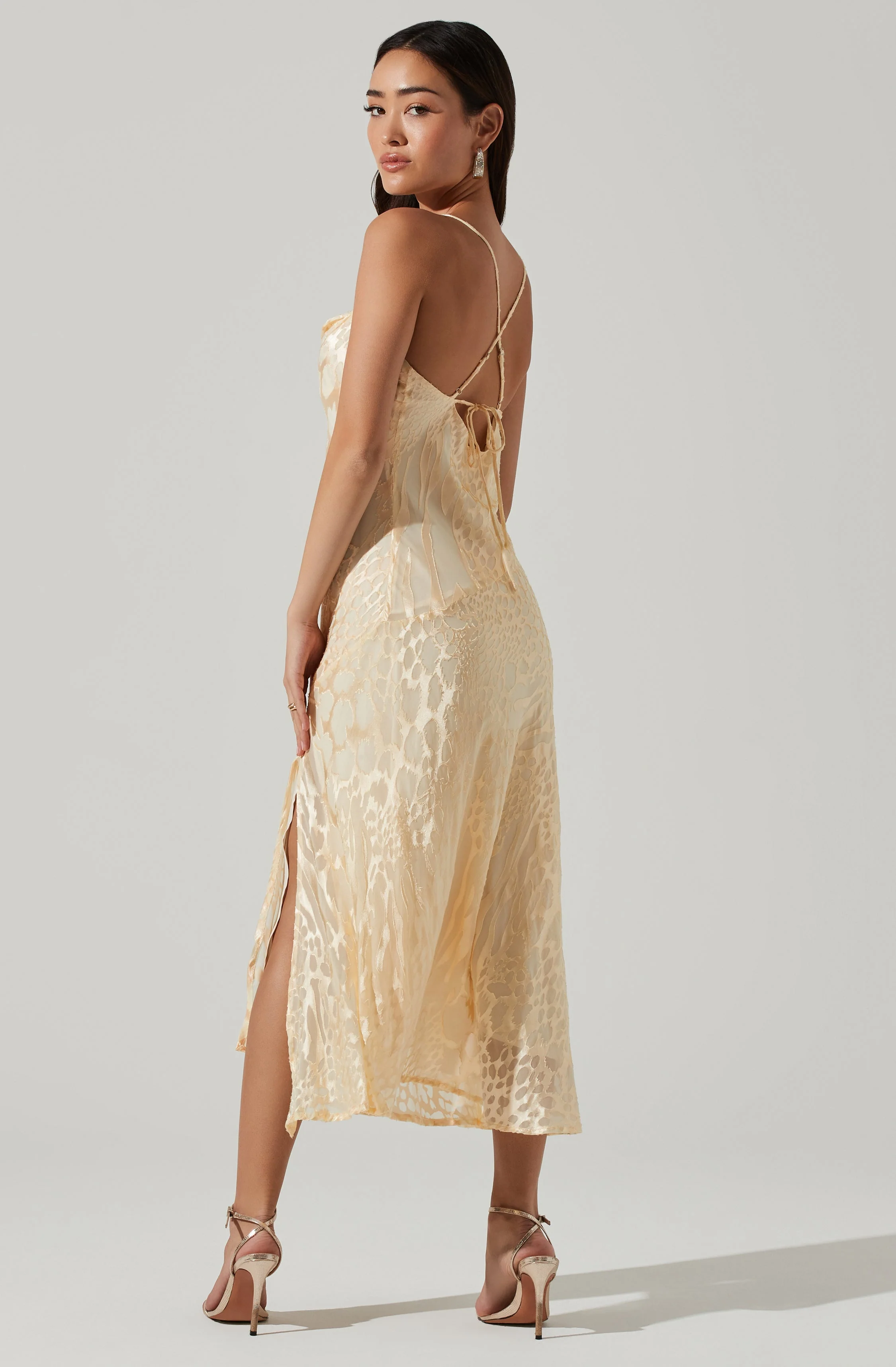 Gaia Burnout Floral Midi Dress - Image 6