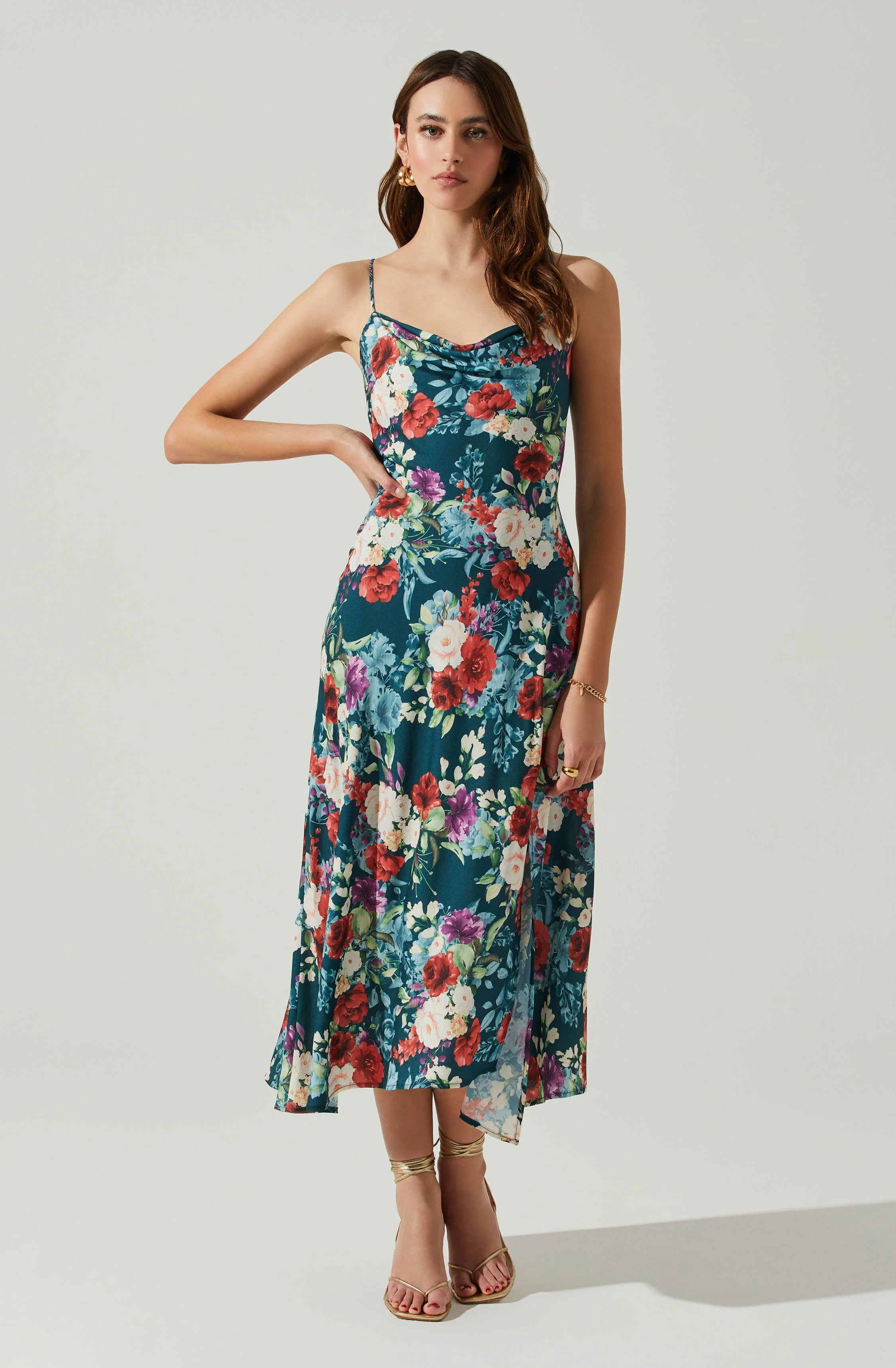 Gaia Floral Midi Dress - Image 3