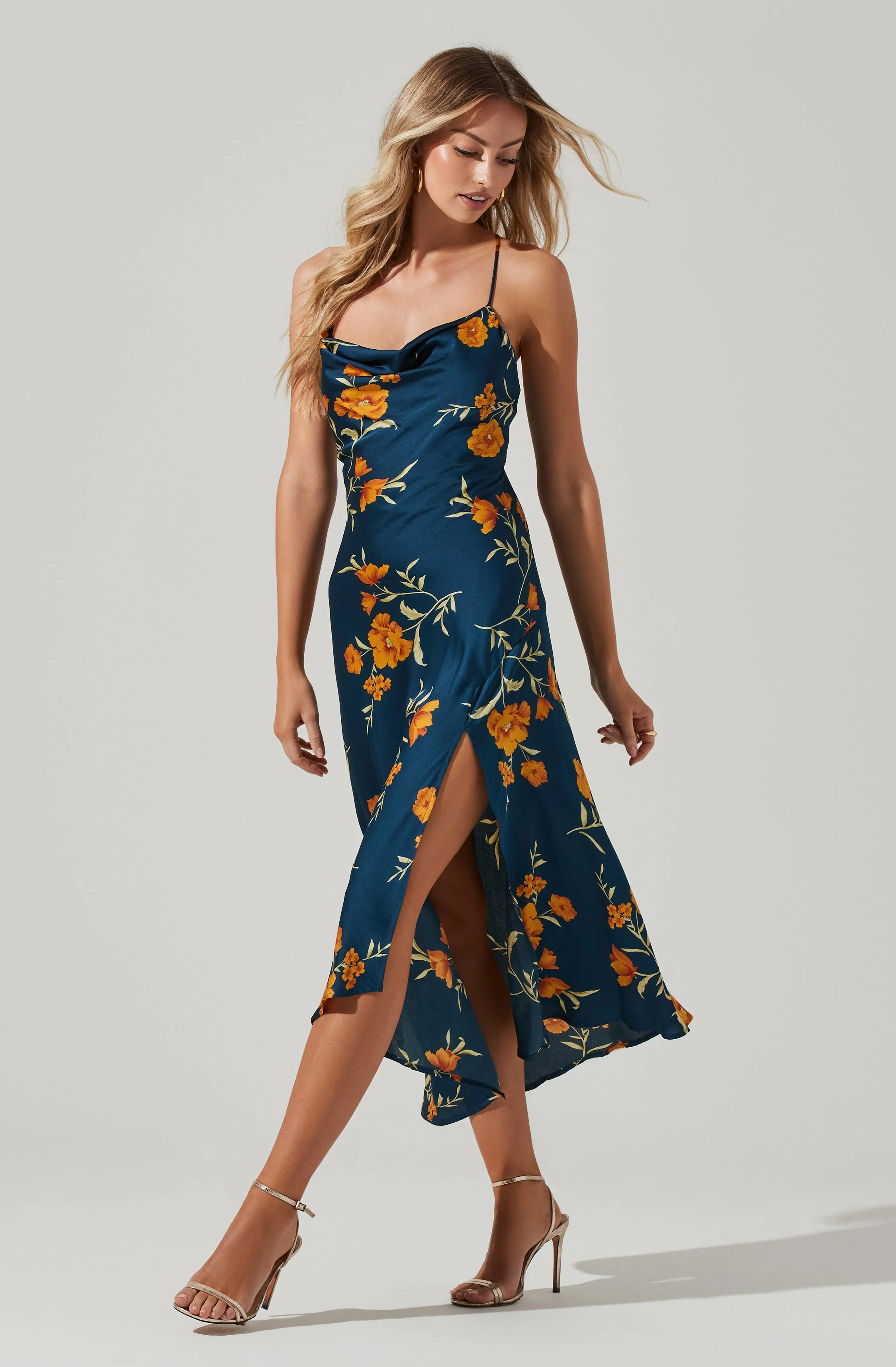 Gaia Floral Midi Dress - Image 9