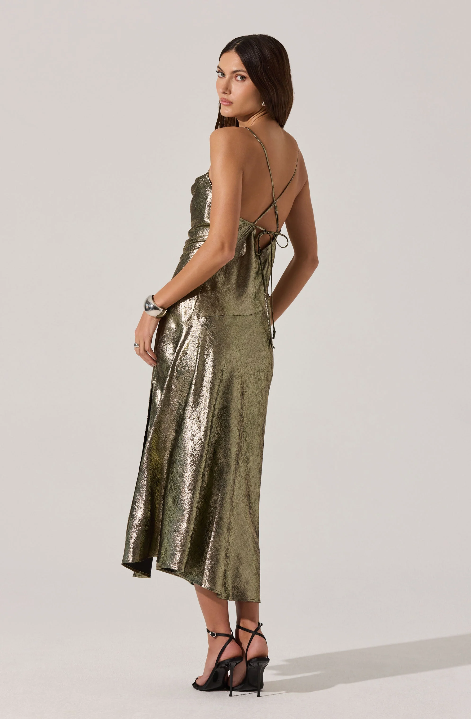 Gaia Metallic Midi Dress - Image 5