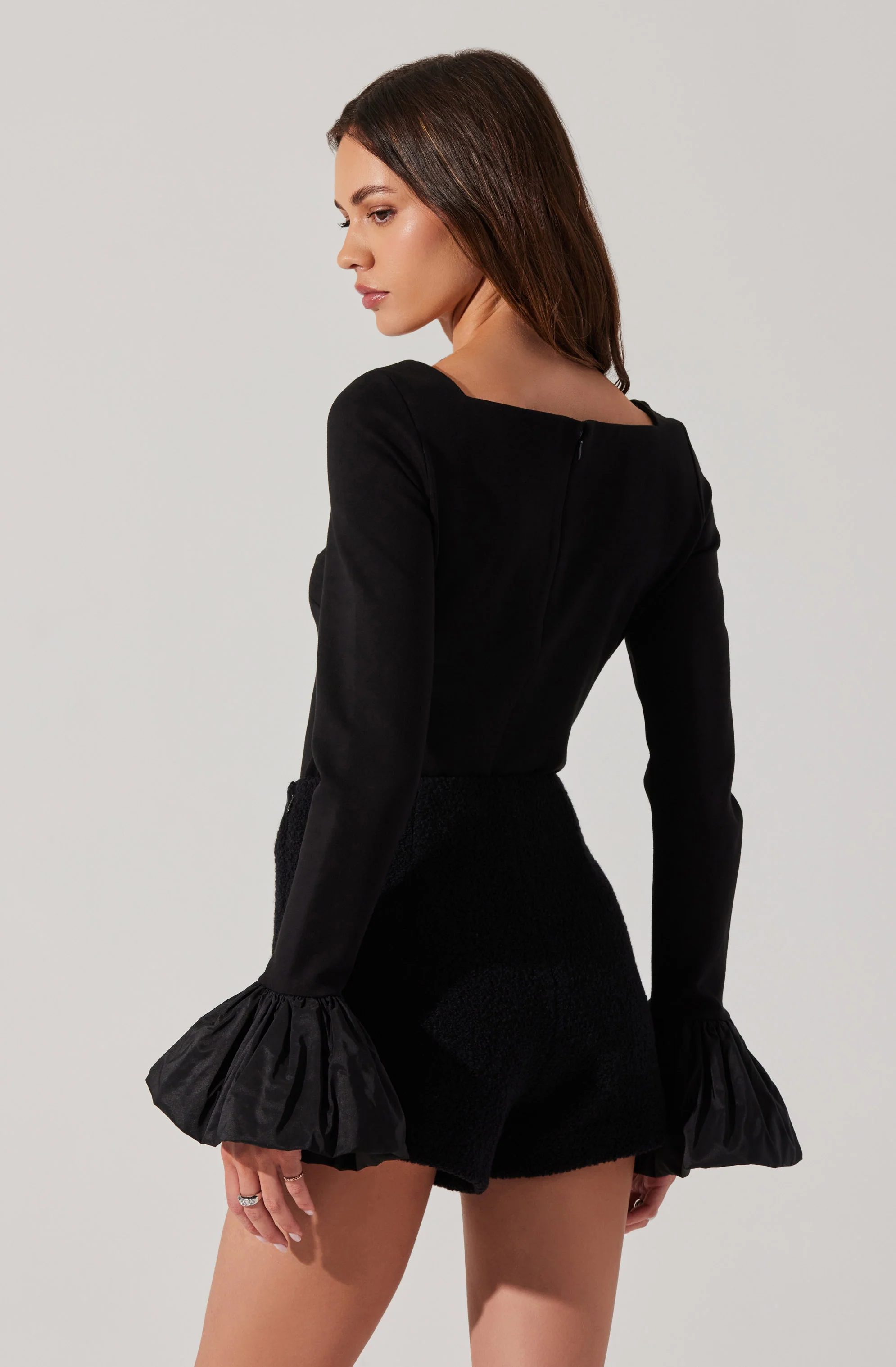 Genessy Contrast Flounce Sleeve Top - Image 6