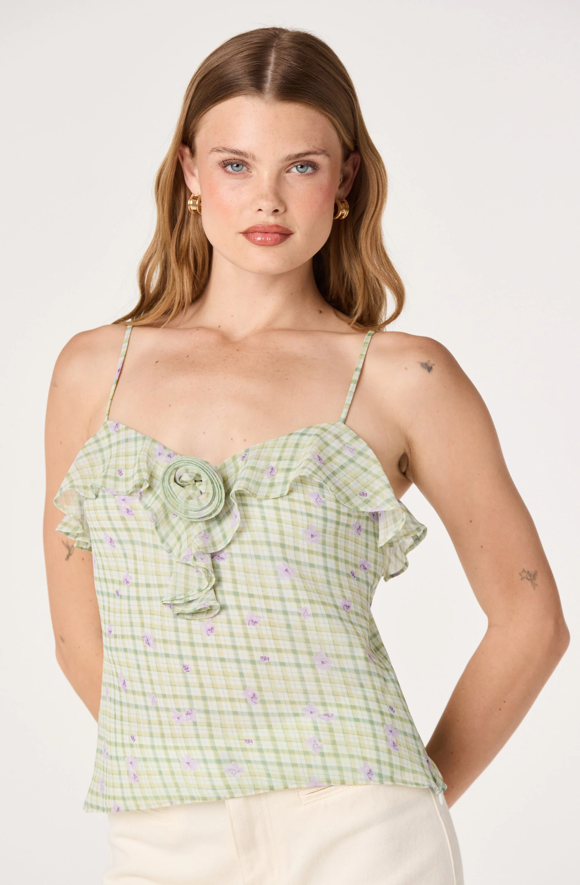 Gianna Rosette Ruffle Sweetheart Tank - Image 5