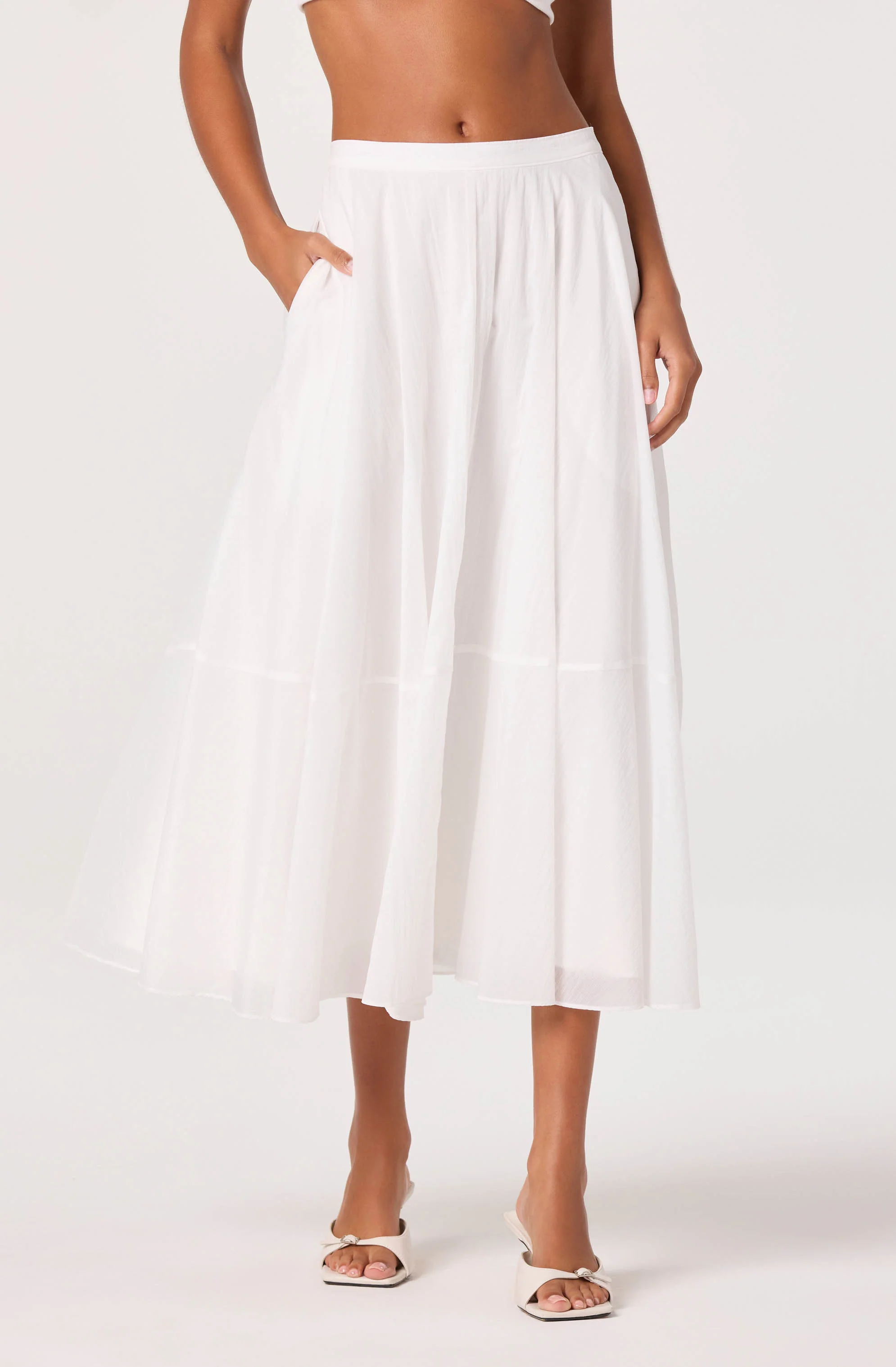 Grace Tiered A-Line Midi Skirt - Image 2