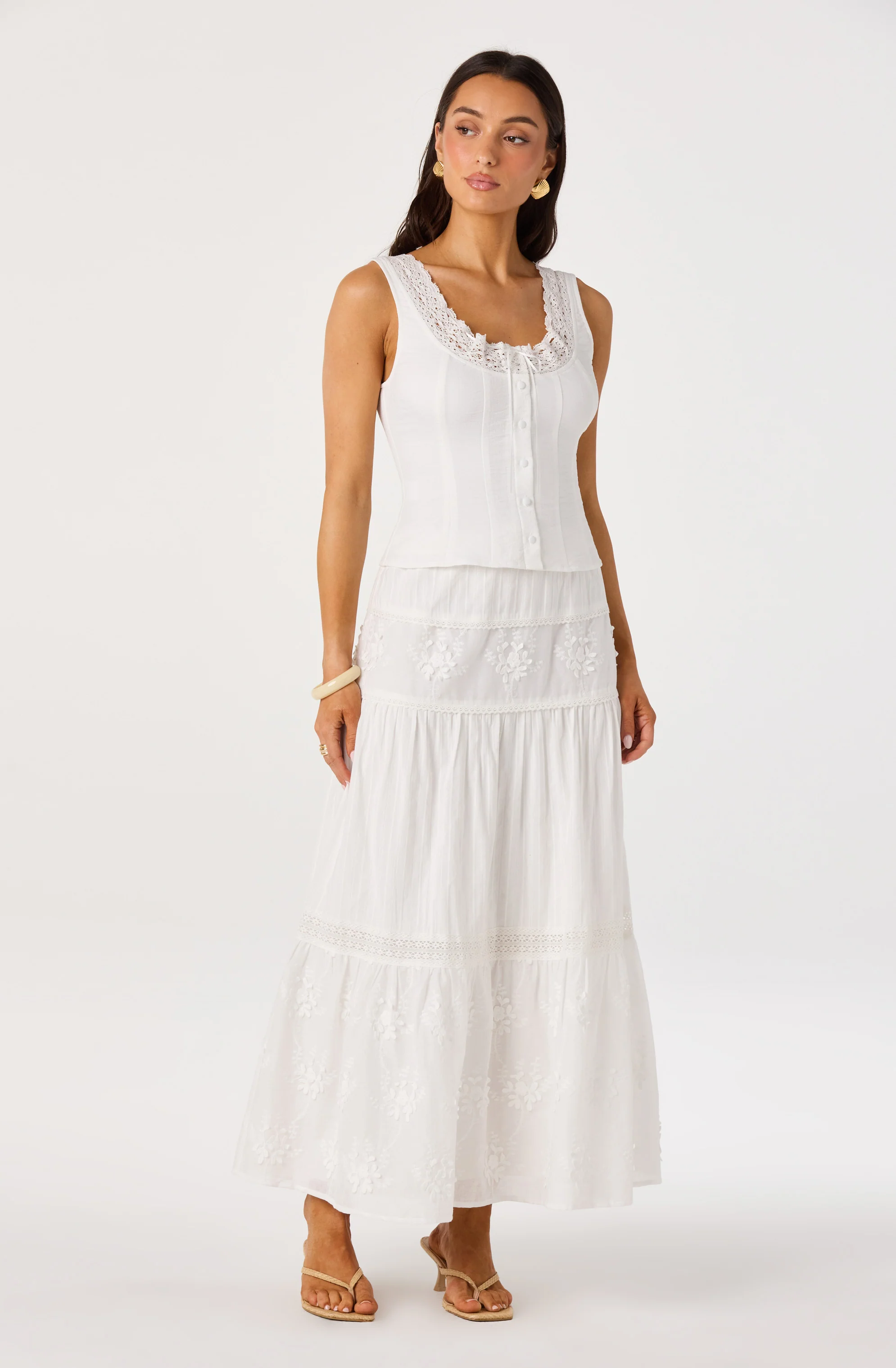 Gwyn Embroidered Midi Skirt - Image 11