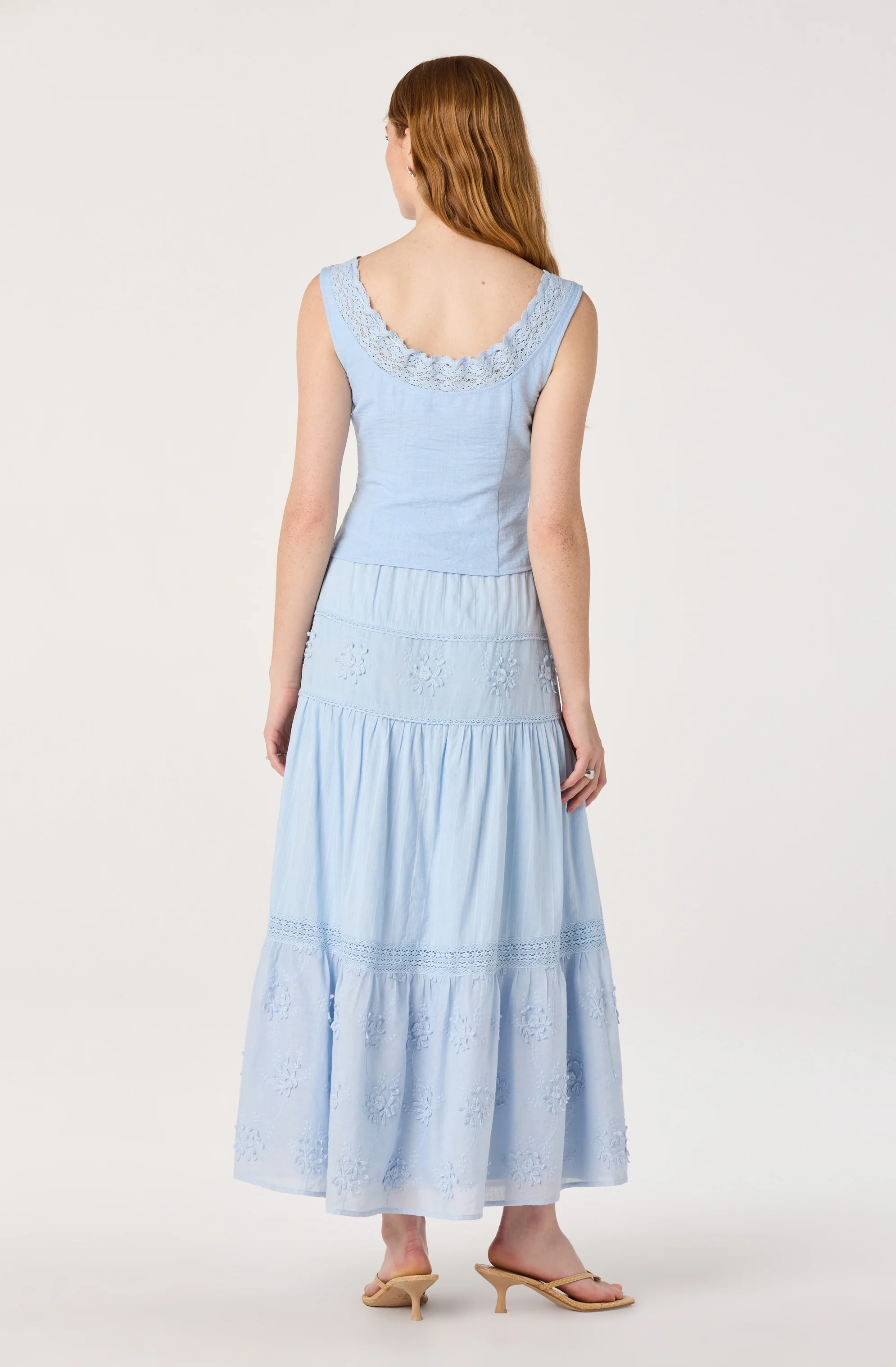 Gwyn Embroidered Midi Skirt - Image 3