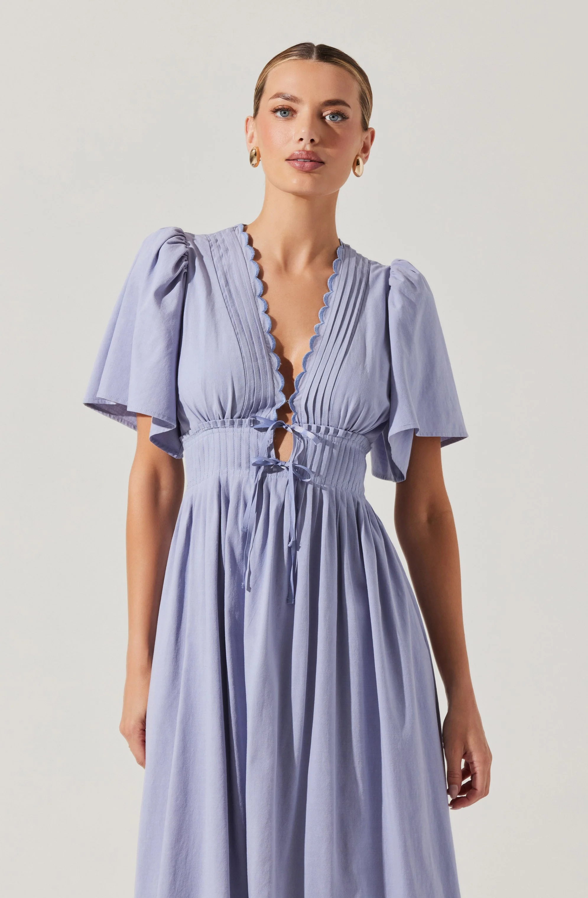 Hadleigh Scallop Trim Midi Dress - Image 11