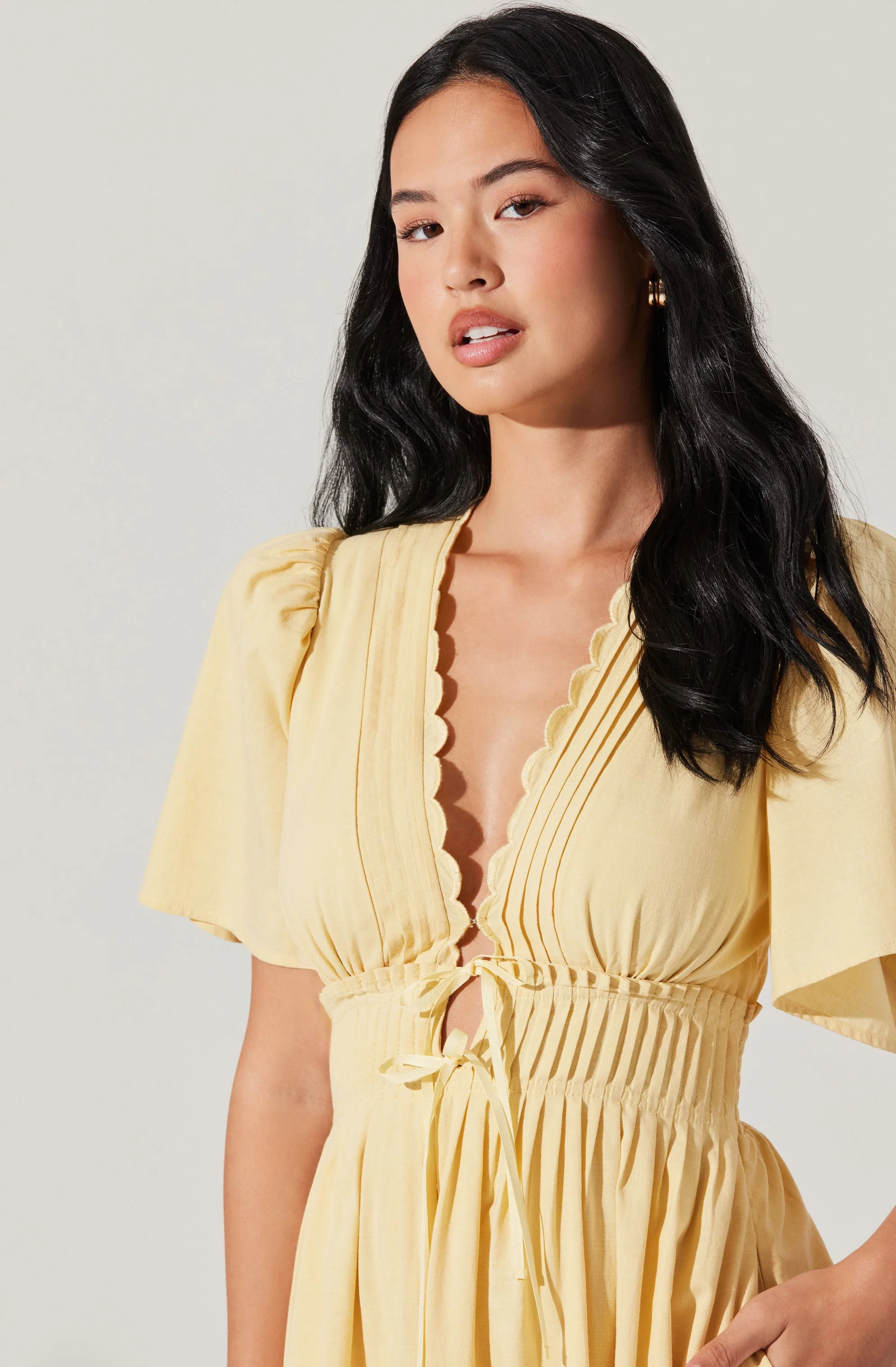 Hadleigh Scallop Trim Midi Dress - Image 3