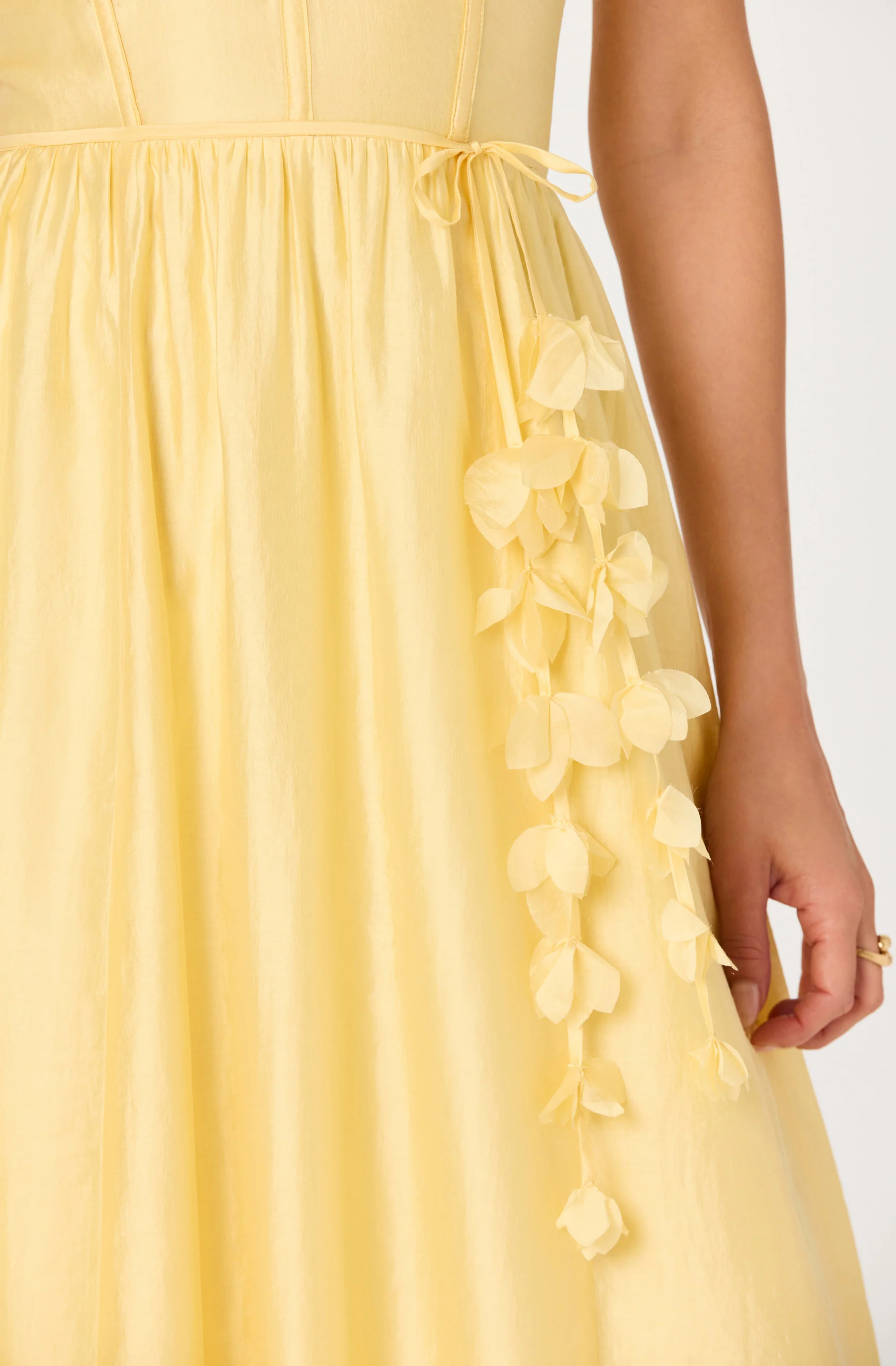 Halcyon 3D Flower Appliqué Midi Dress - Image 10