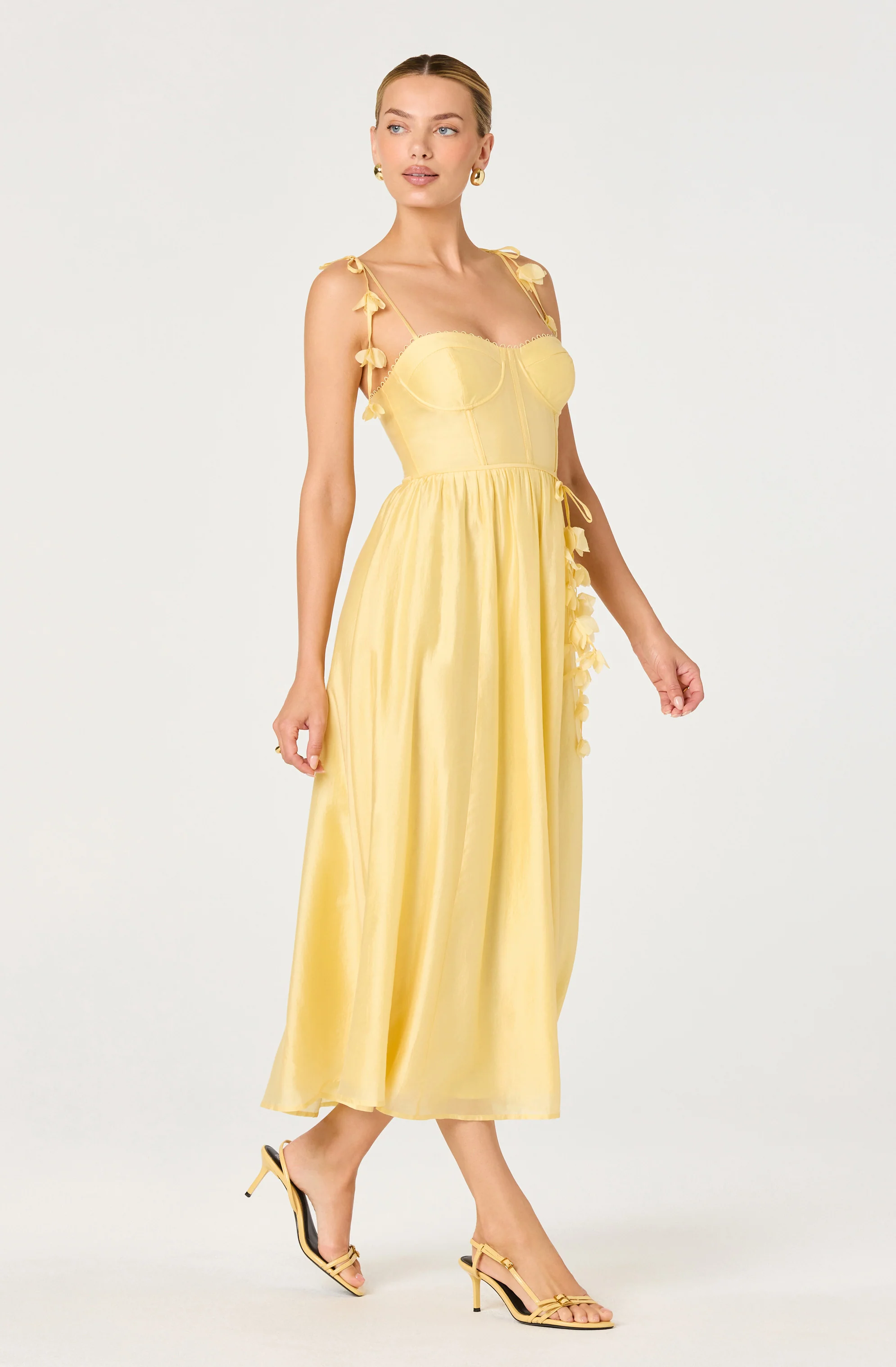 Halcyon 3D Flower Appliqué Midi Dress - Image 11