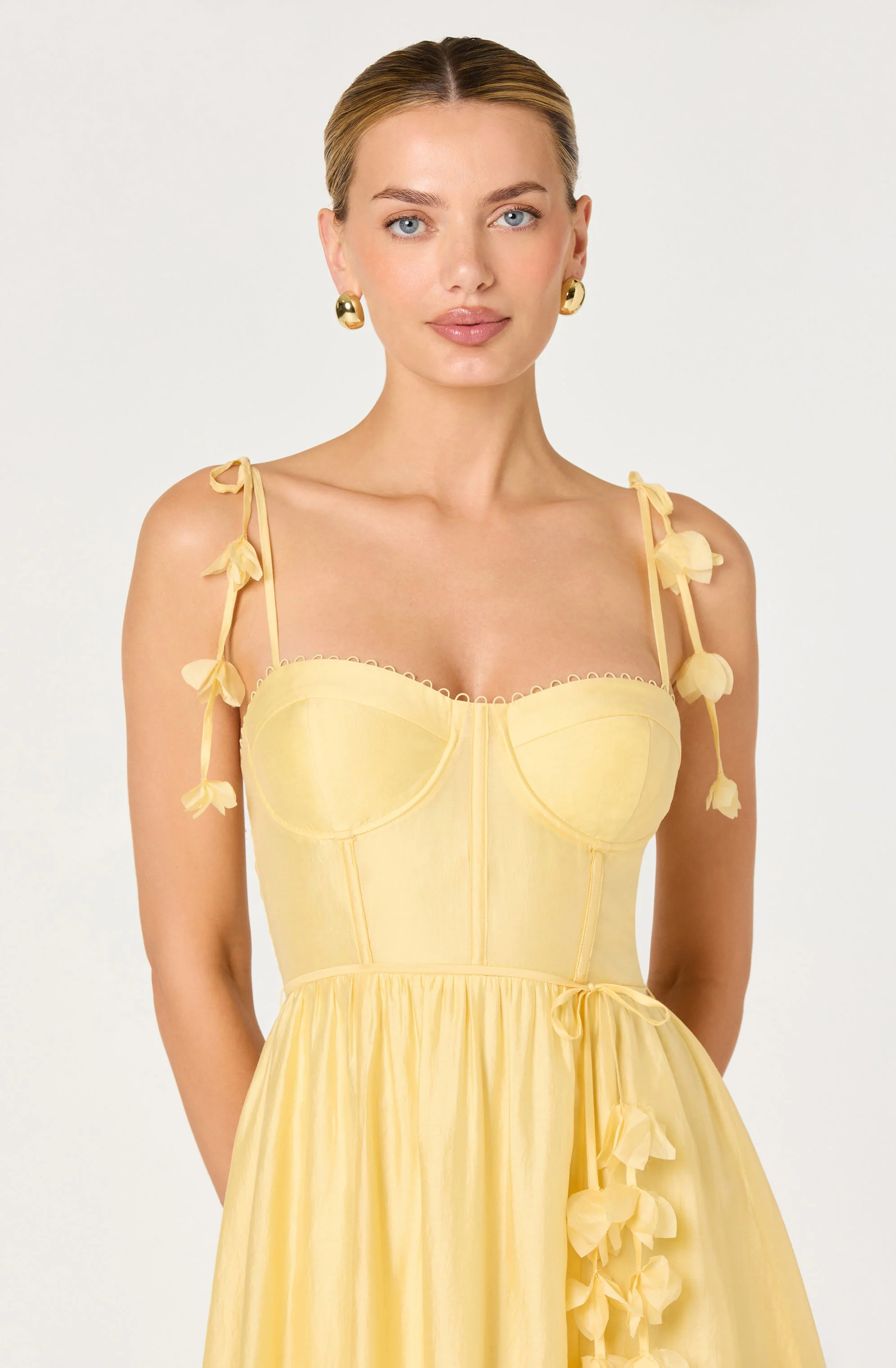 Halcyon 3D Flower Appliqué Midi Dress - Image 8