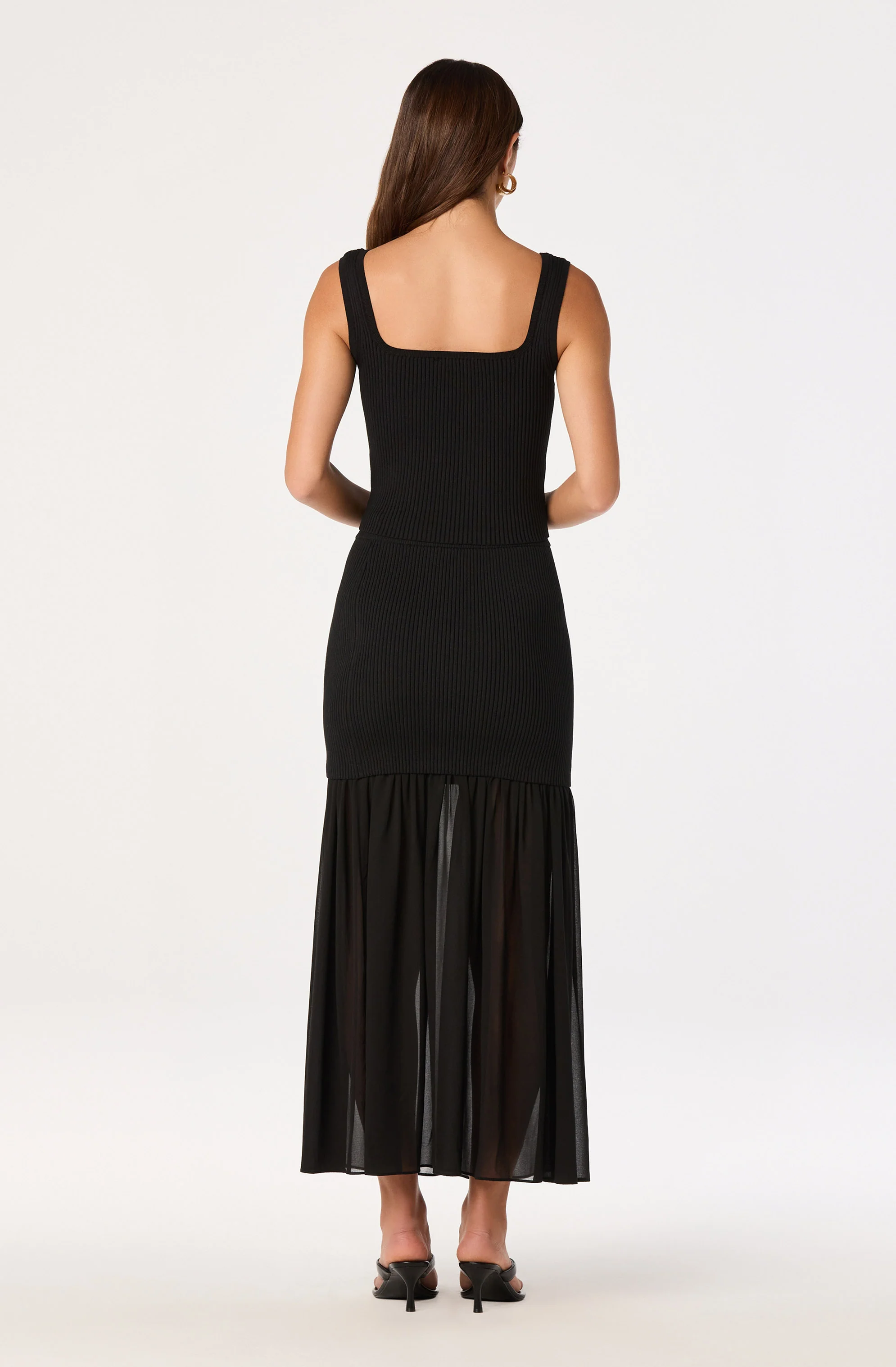 Halie Mixed Media Maxi Skirt - Image 3