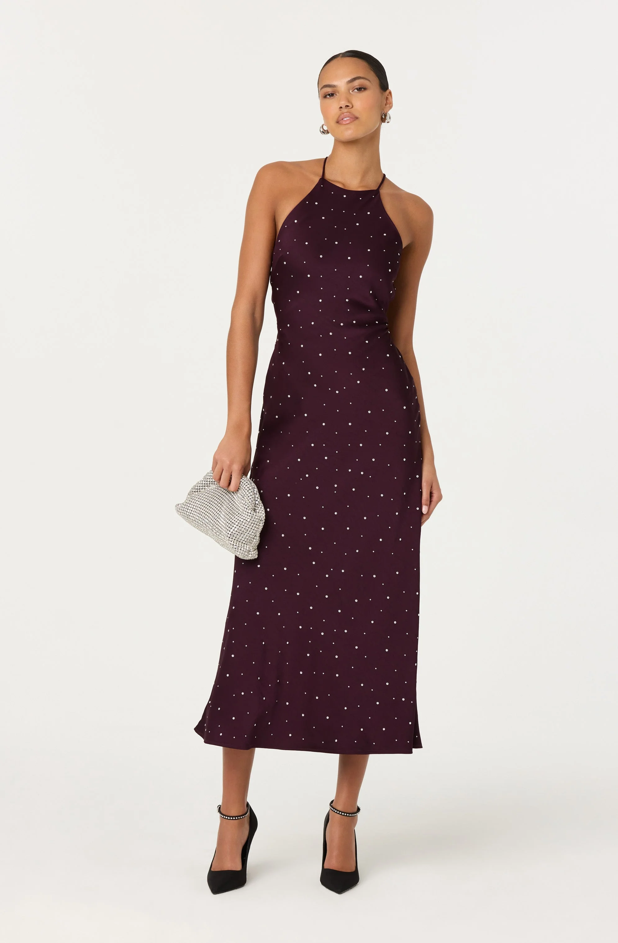 Halley Rhinestone Embellished Maxi Dress