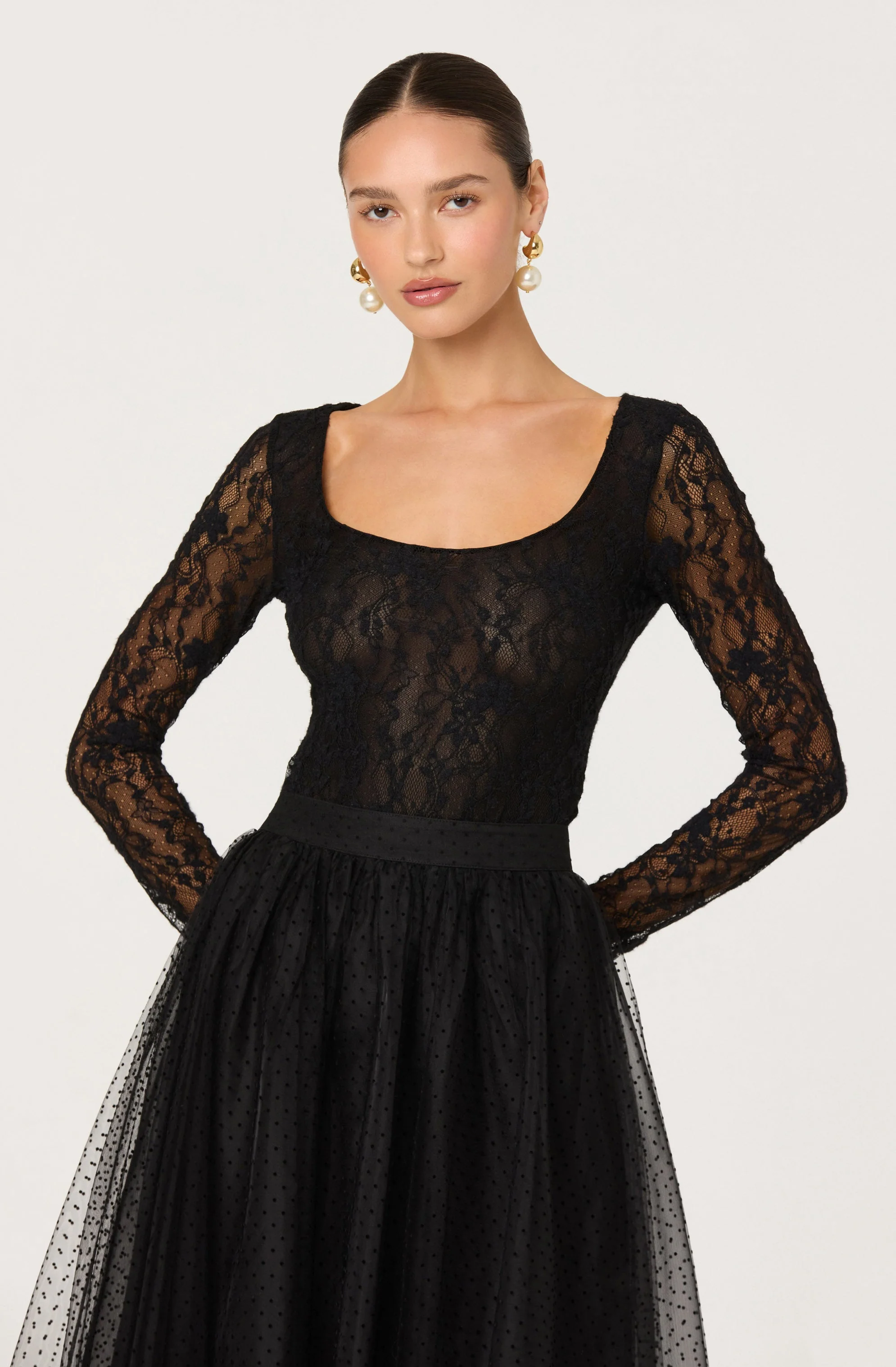 Haniya Floral Lace Bodysuit - Image 2