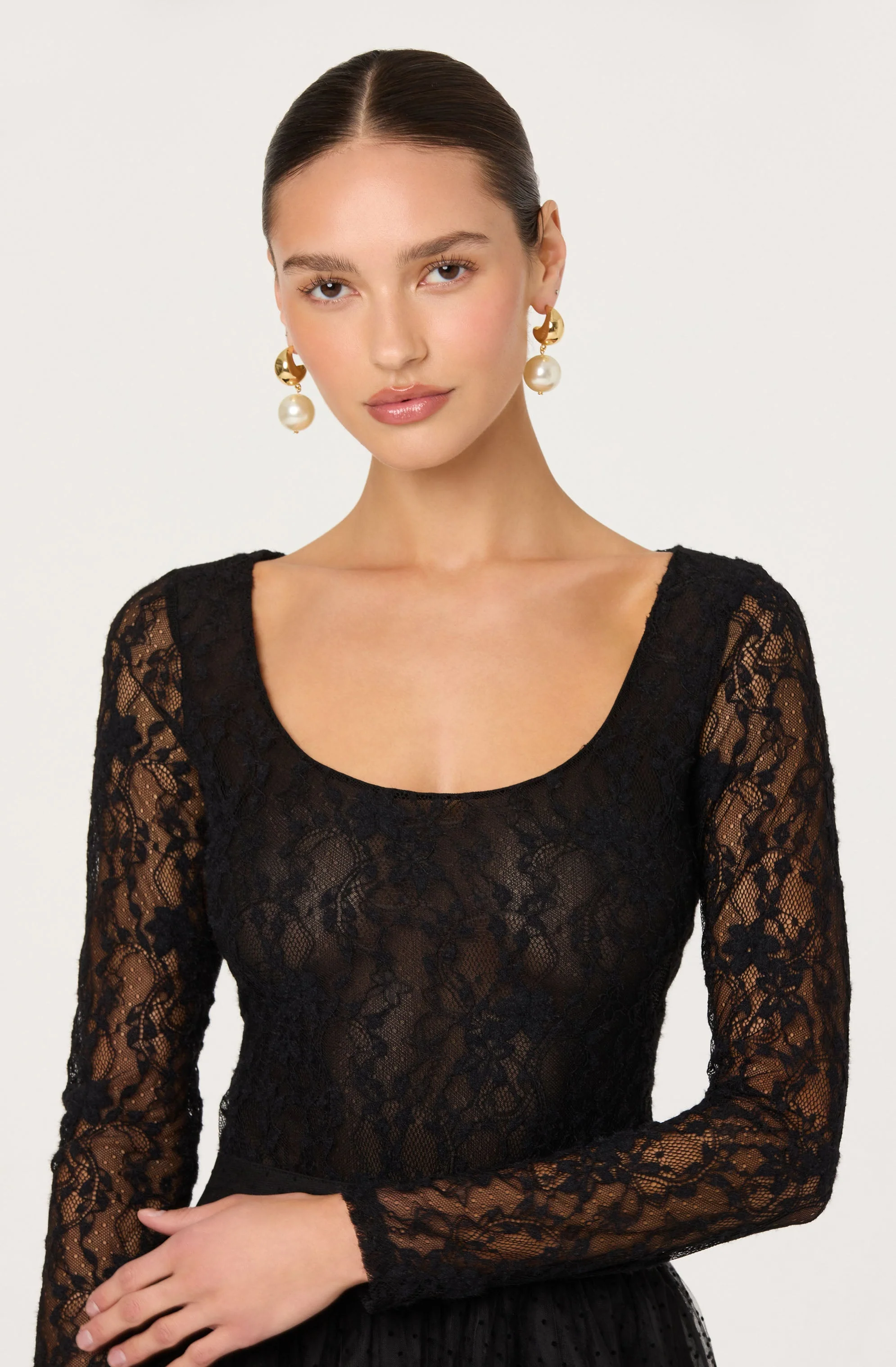 Haniya Floral Lace Bodysuit - Image 3