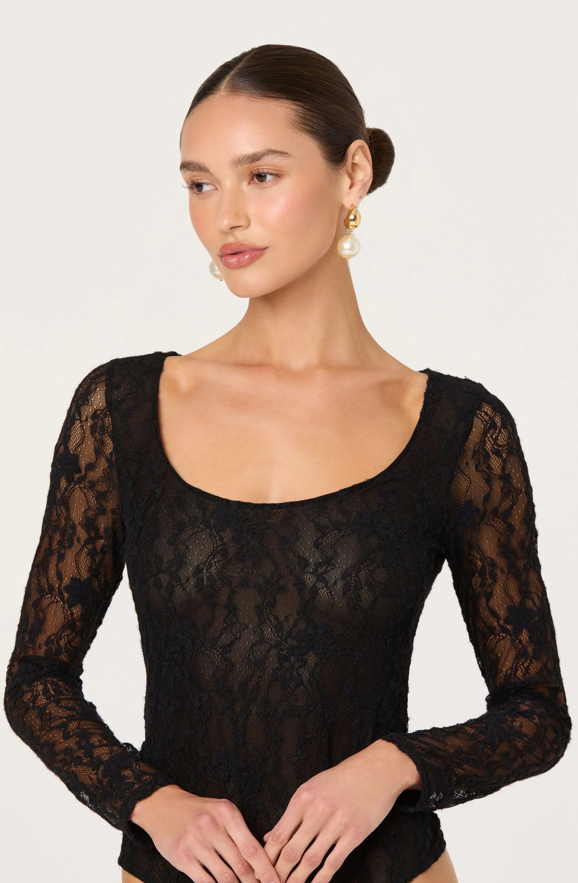 Haniya Floral Lace Bodysuit - Image 4