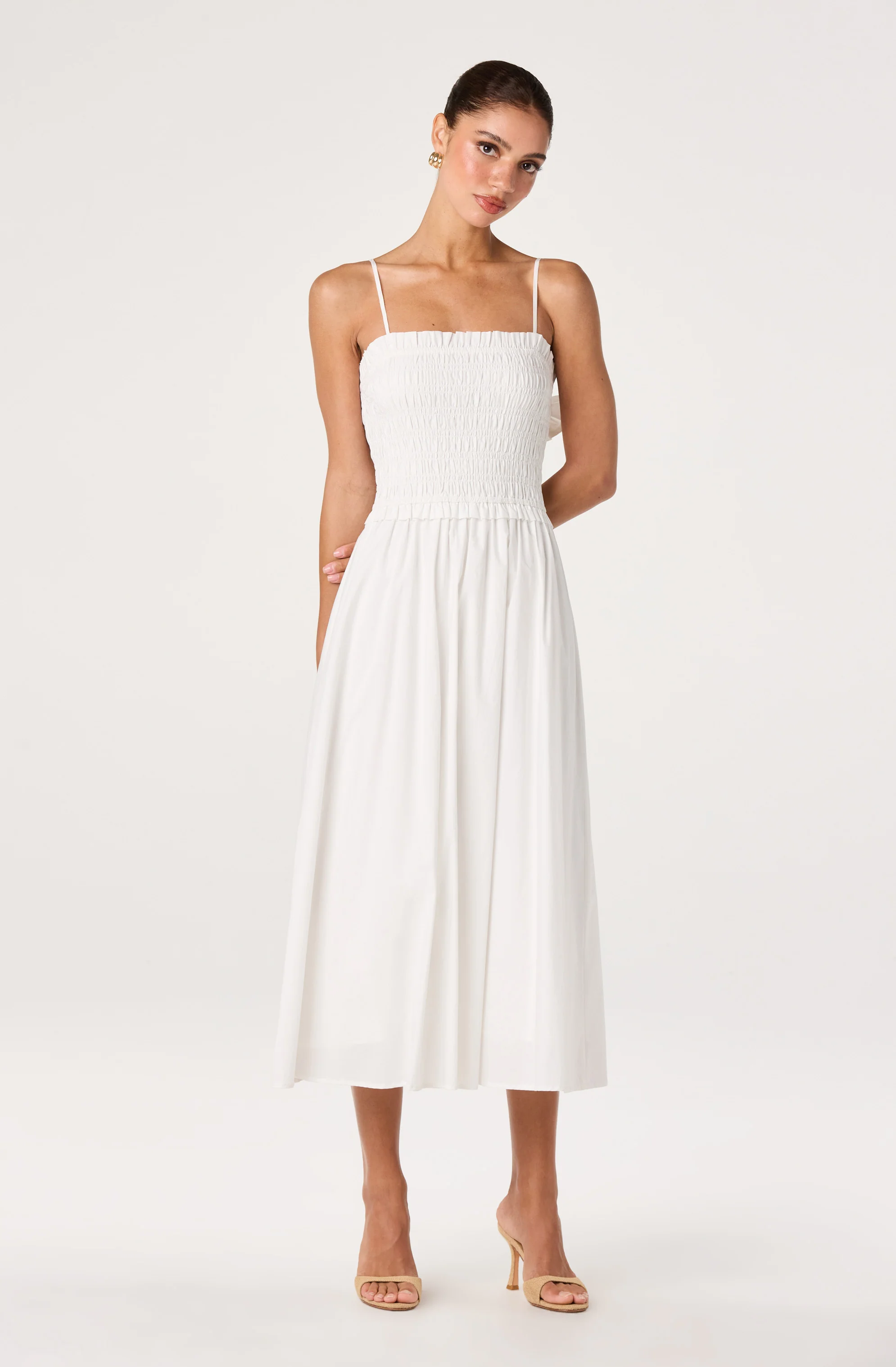 Harper Smocked A-Line Midi Dress - Image 14
