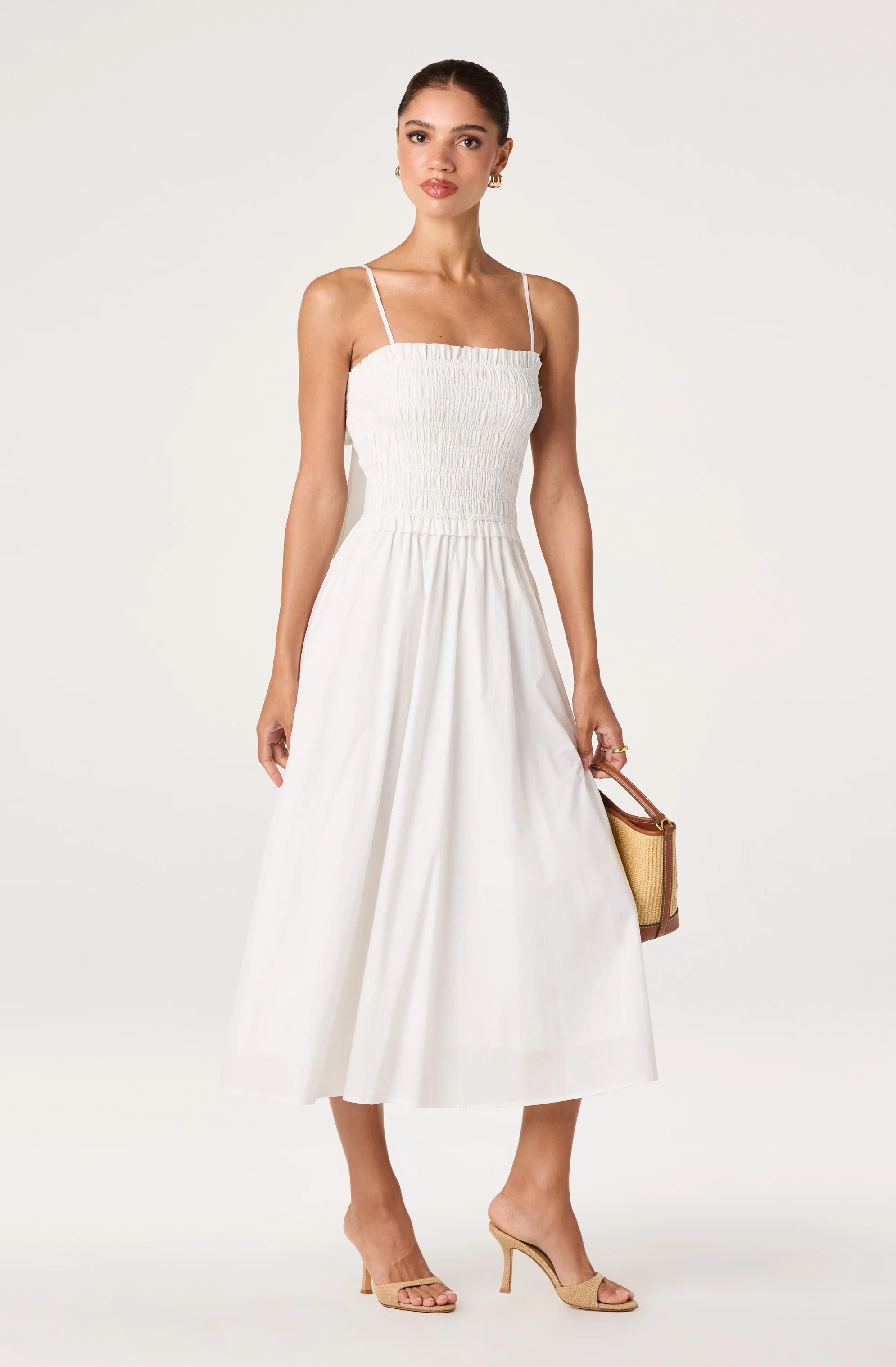 Harper Smocked A-Line Midi Dress - Image 15