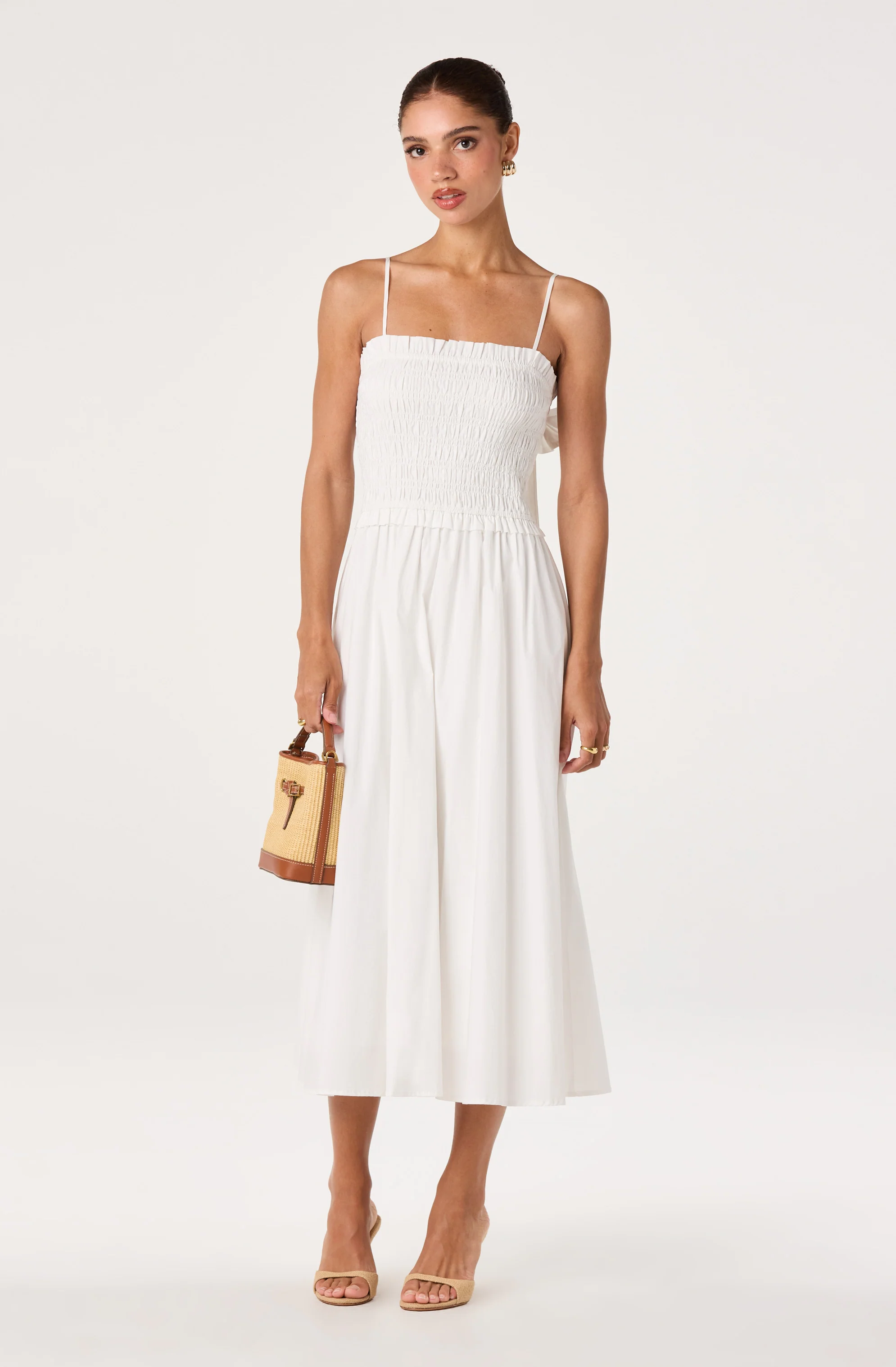 Harper Smocked A-Line Midi Dress - Image 17