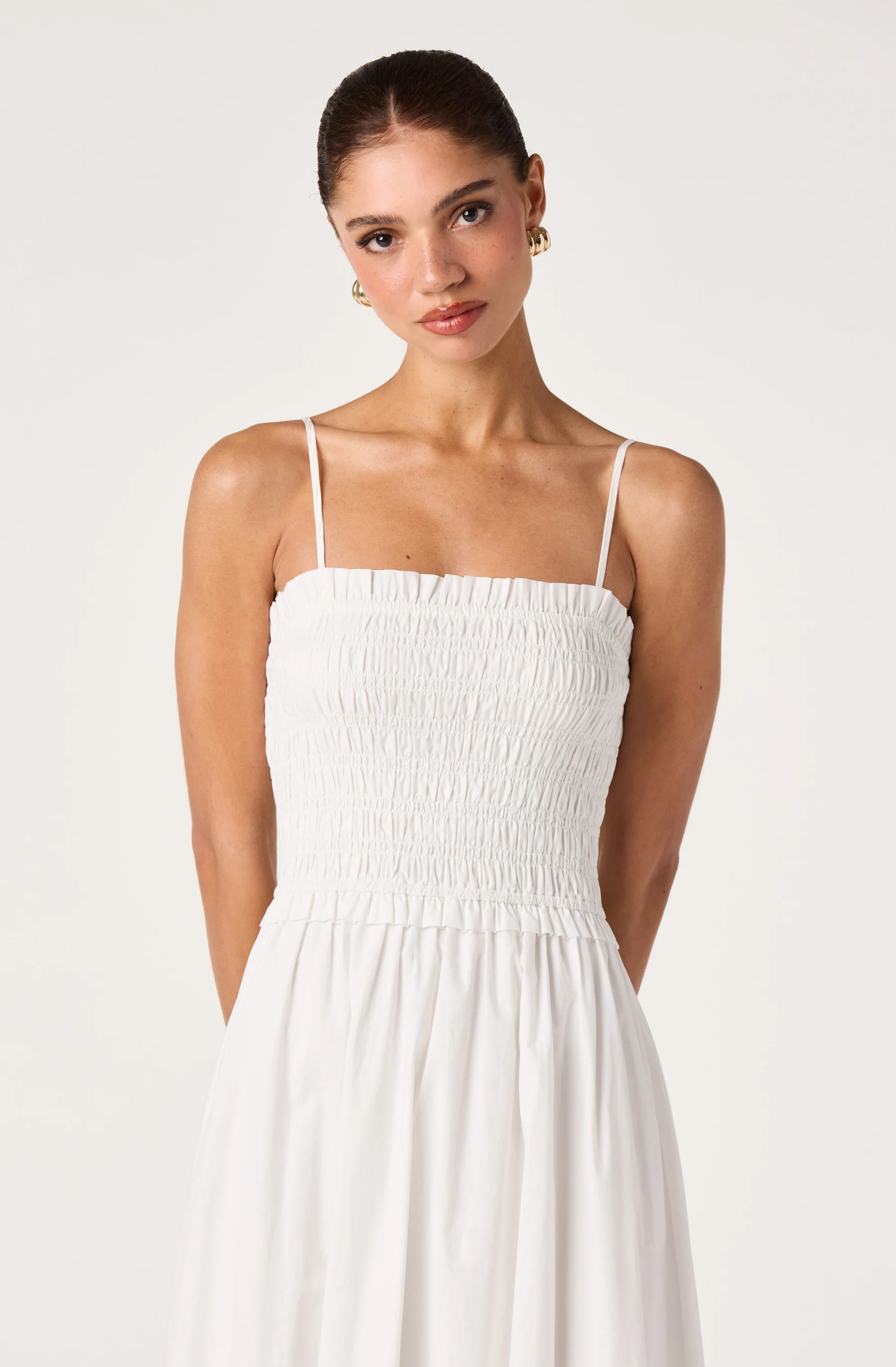 Harper Smocked A-Line Midi Dress - Image 18