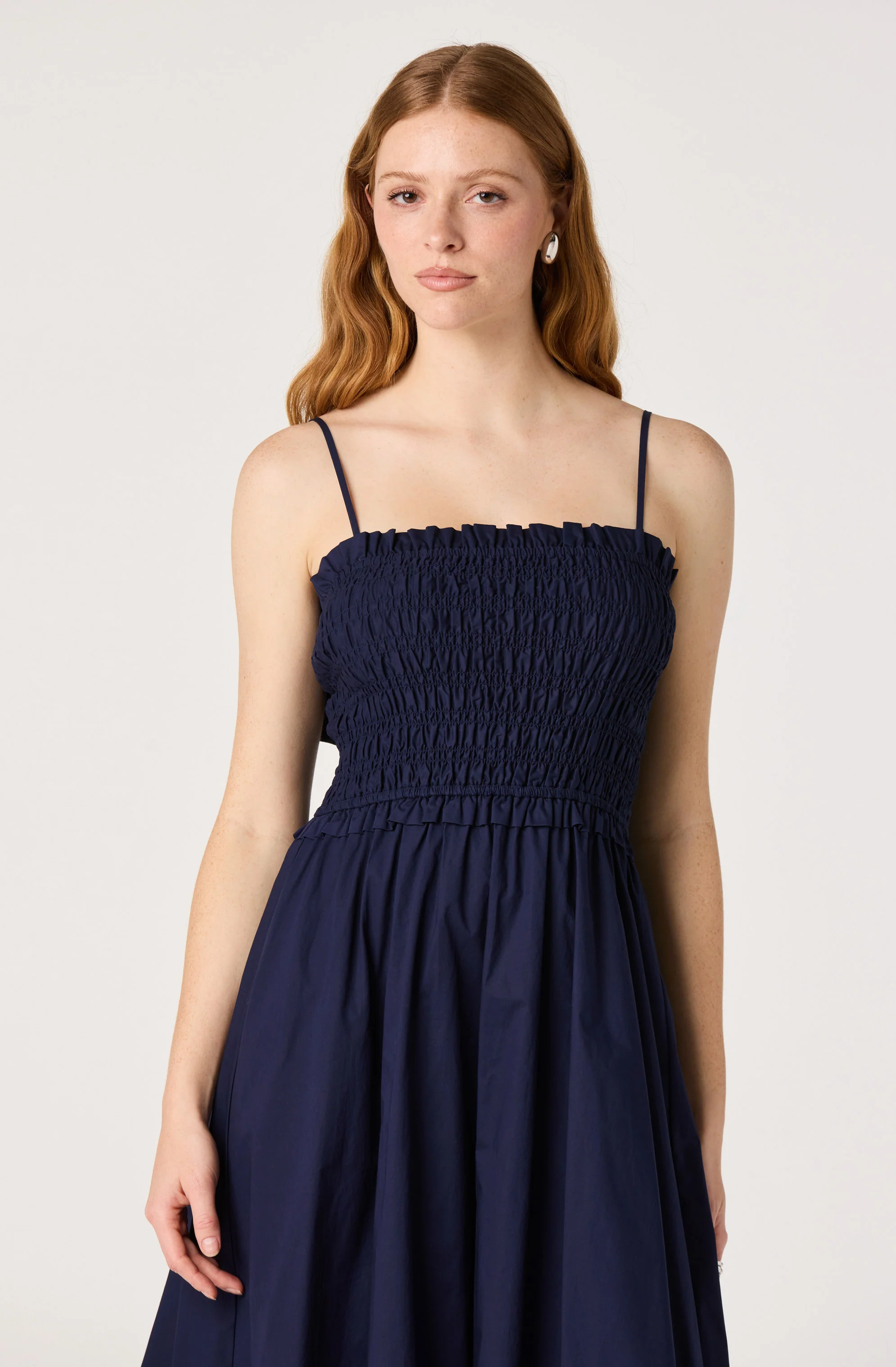 Harper Smocked A-Line Midi Dress - Image 4