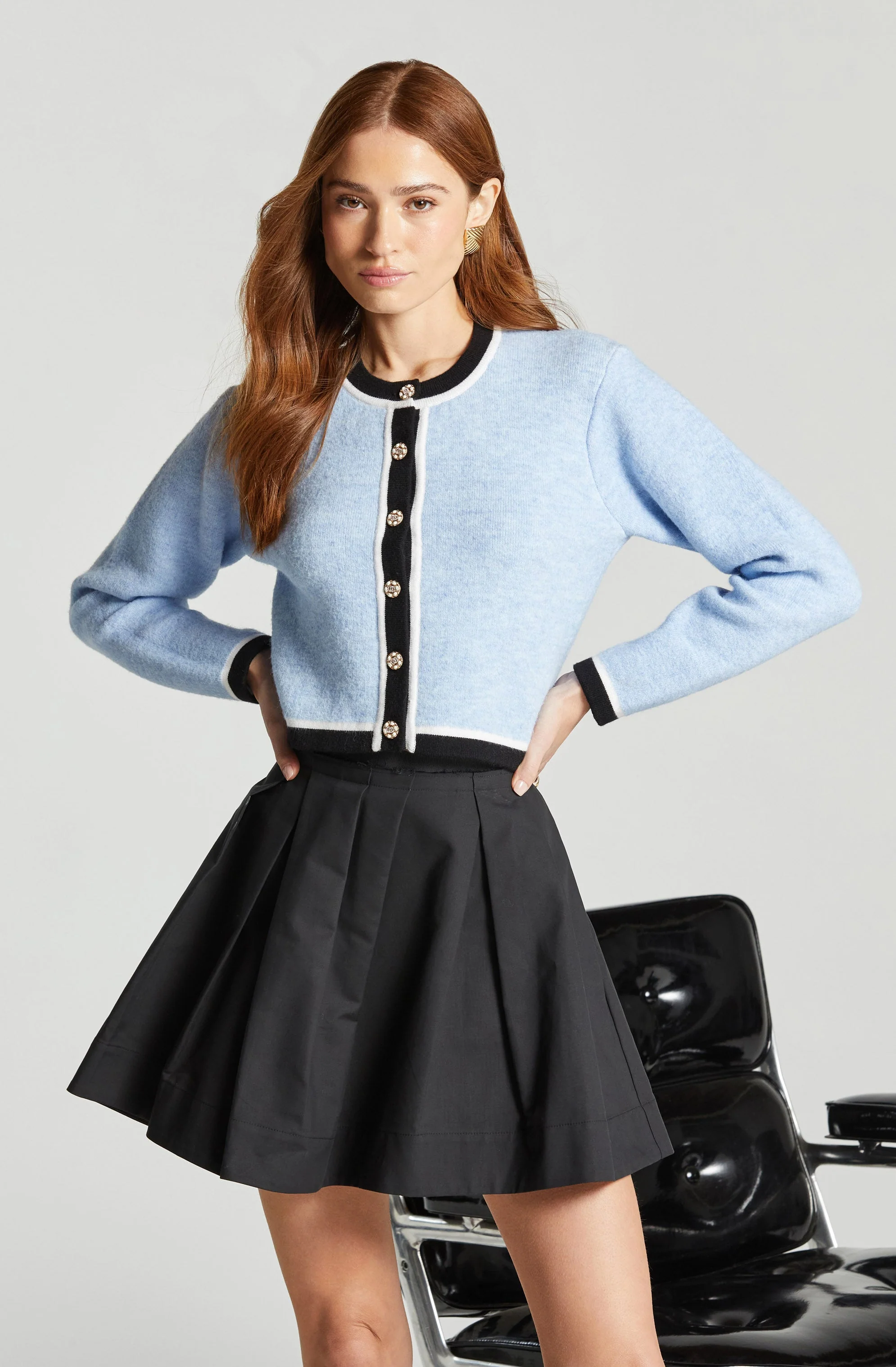 Hattie Contrast Trim Cardigan - Image 6