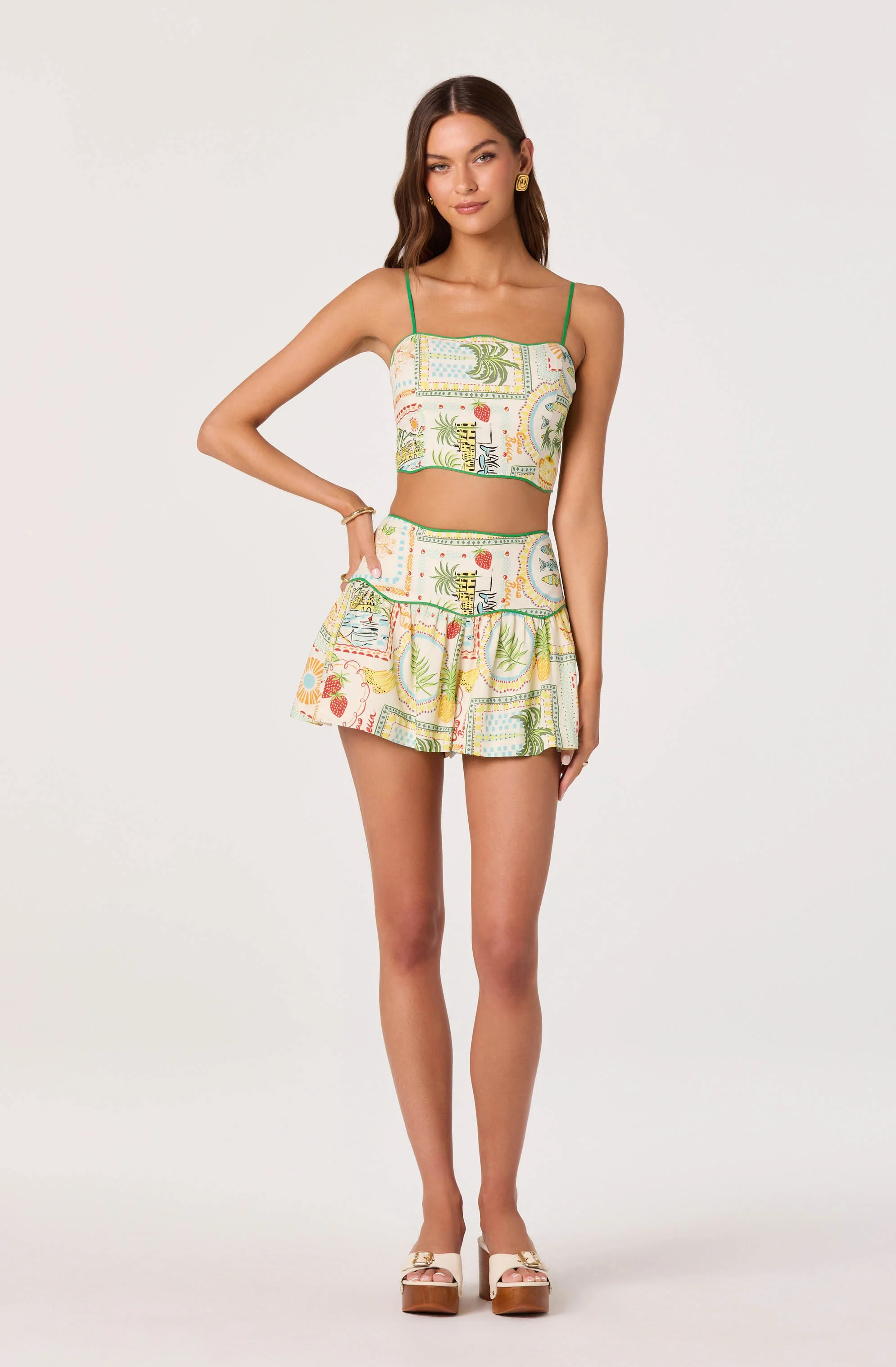 Heidi Novelty Print Crop Top - Image 5