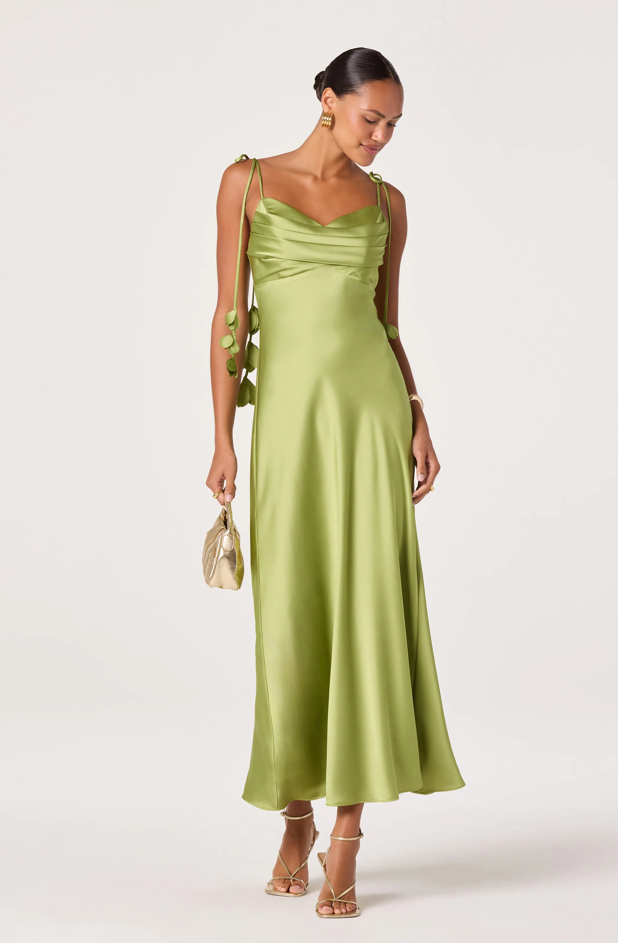 Hera Satin Maxi Dress - Image 11