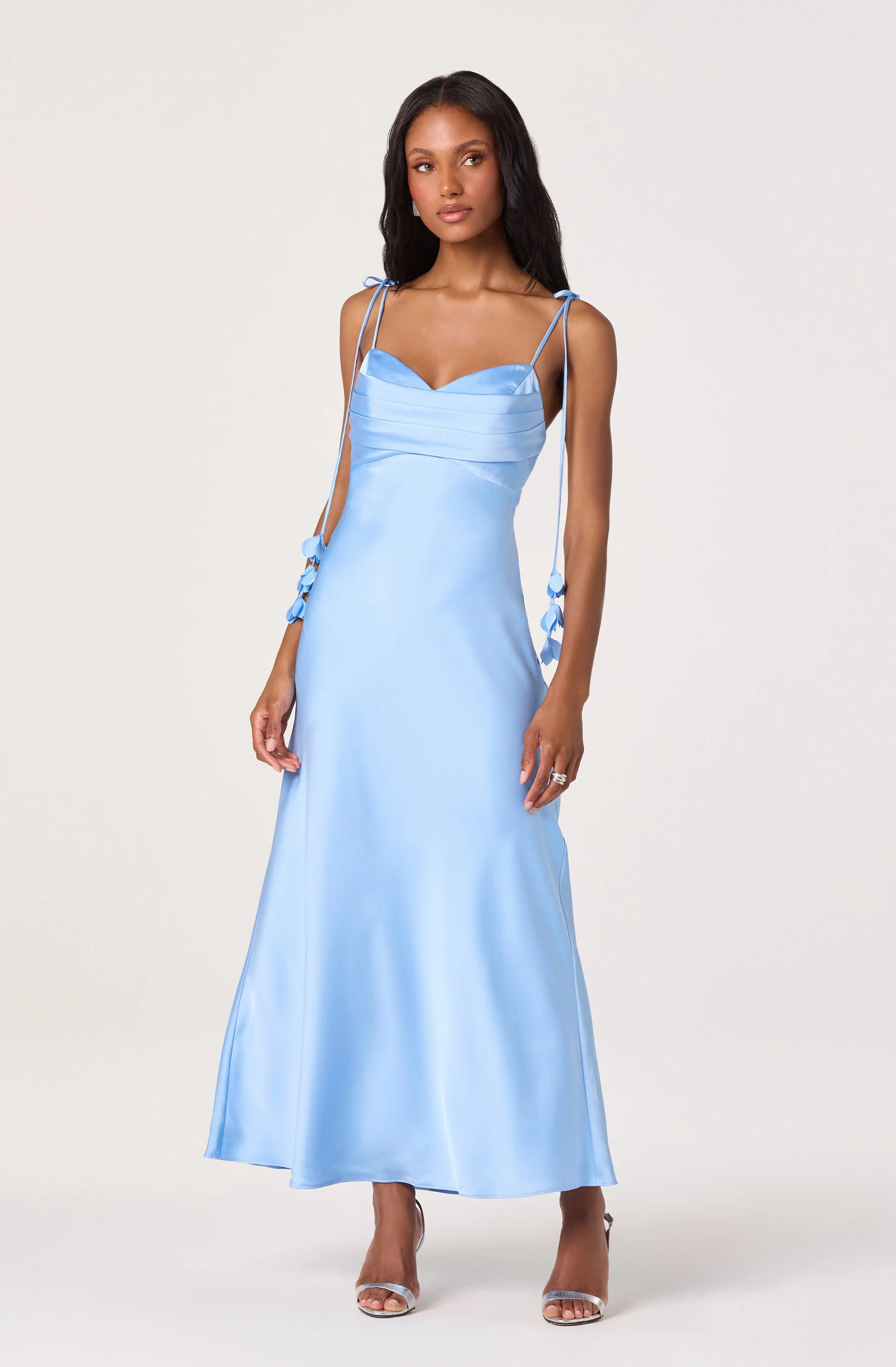 Hera Satin Maxi Dress - Image 13