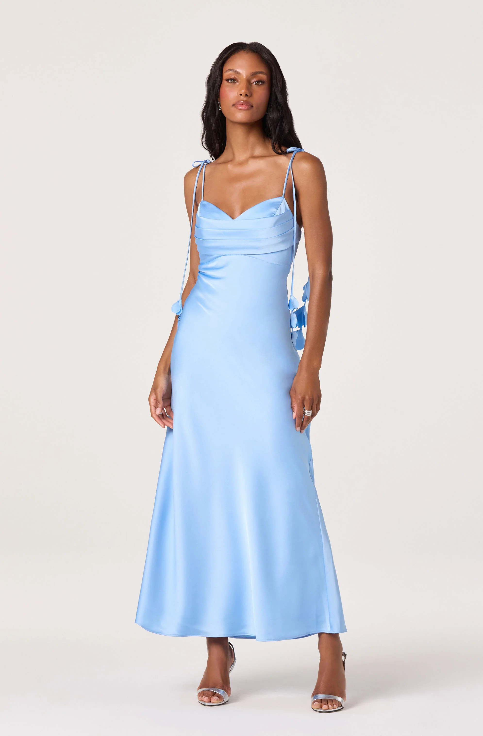 Hera Satin Maxi Dress - Image 16