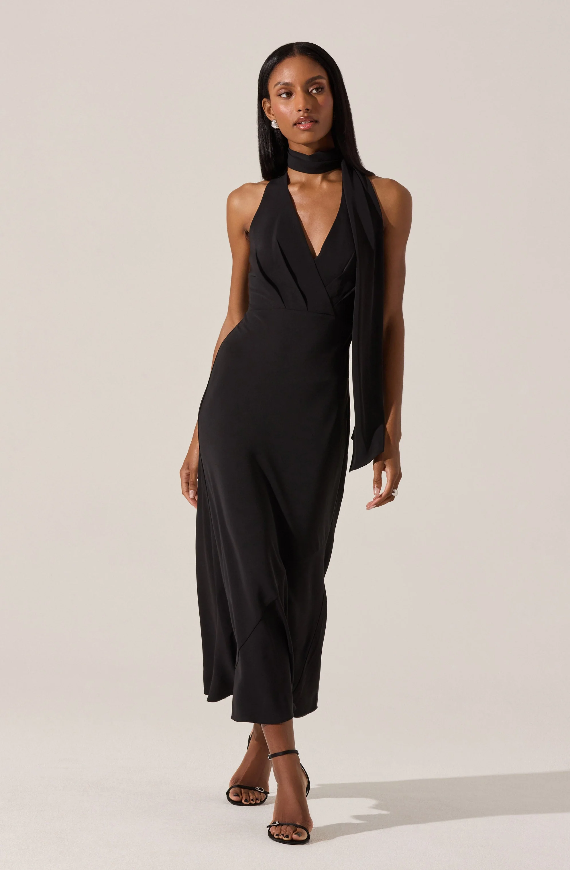 Hilaire Halter Midi Dress - Image 4