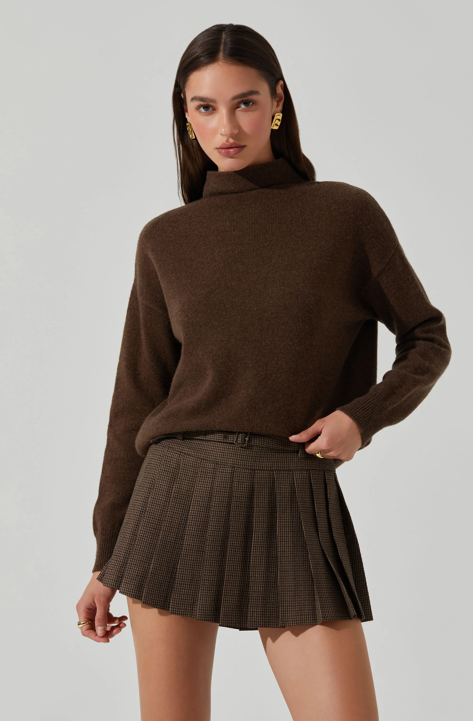 Hina Plaid Pleated Skort - Image 3