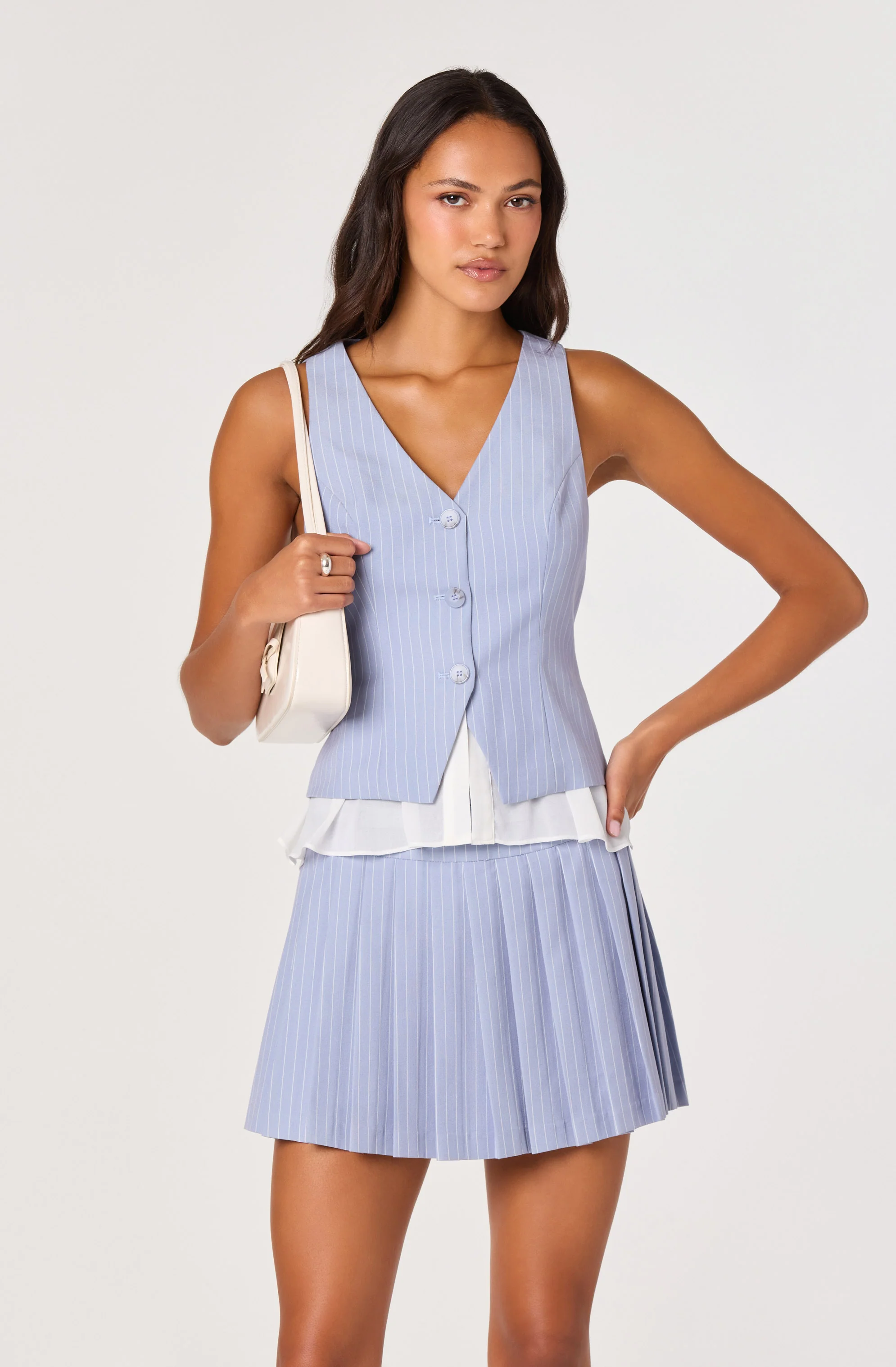 Hina Striped Pleated Skort - Image 6